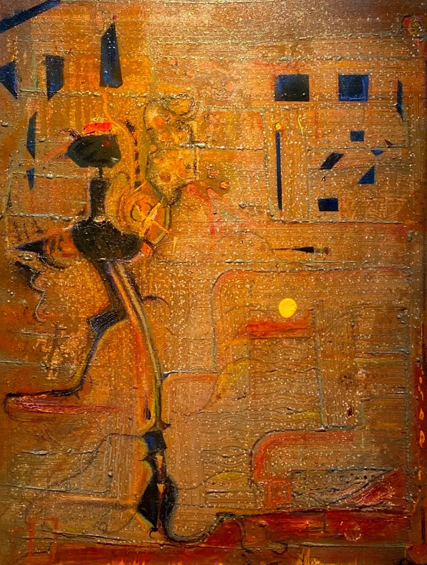 Bicycle Dandy - Mixed Media Acrylic on 25x42" Canvas