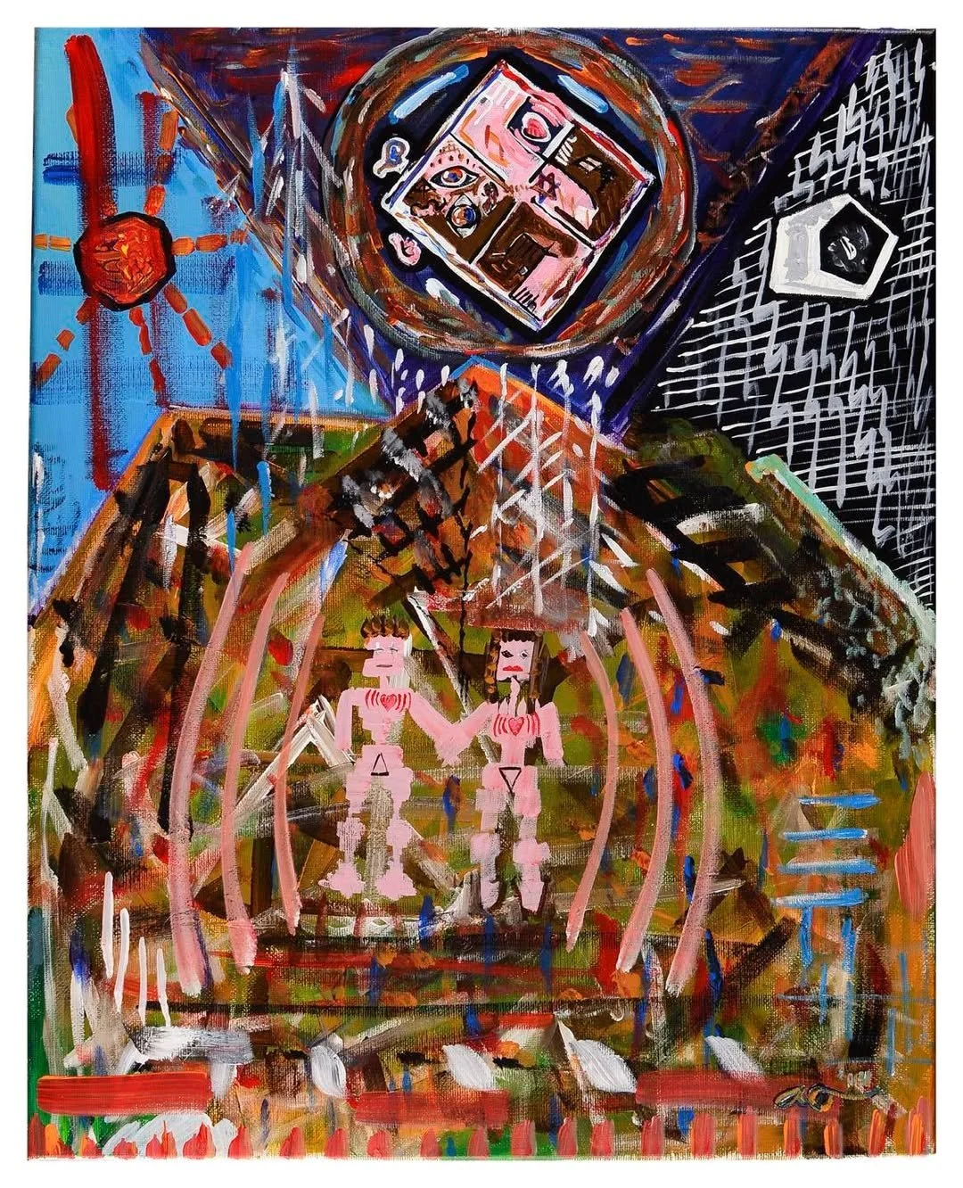 Adam and Eve - Mixed Media Acrlic on 16x20" Canvas