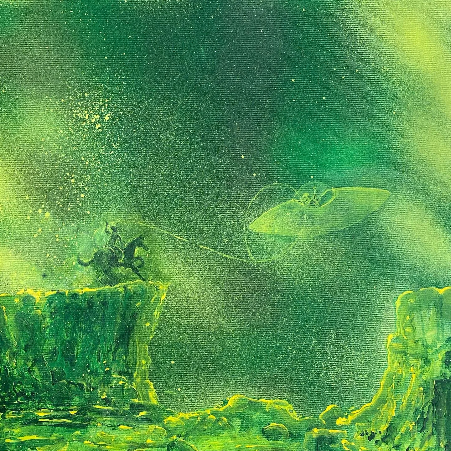 Untitled/Space Cowboy - Acrylic on Canvas