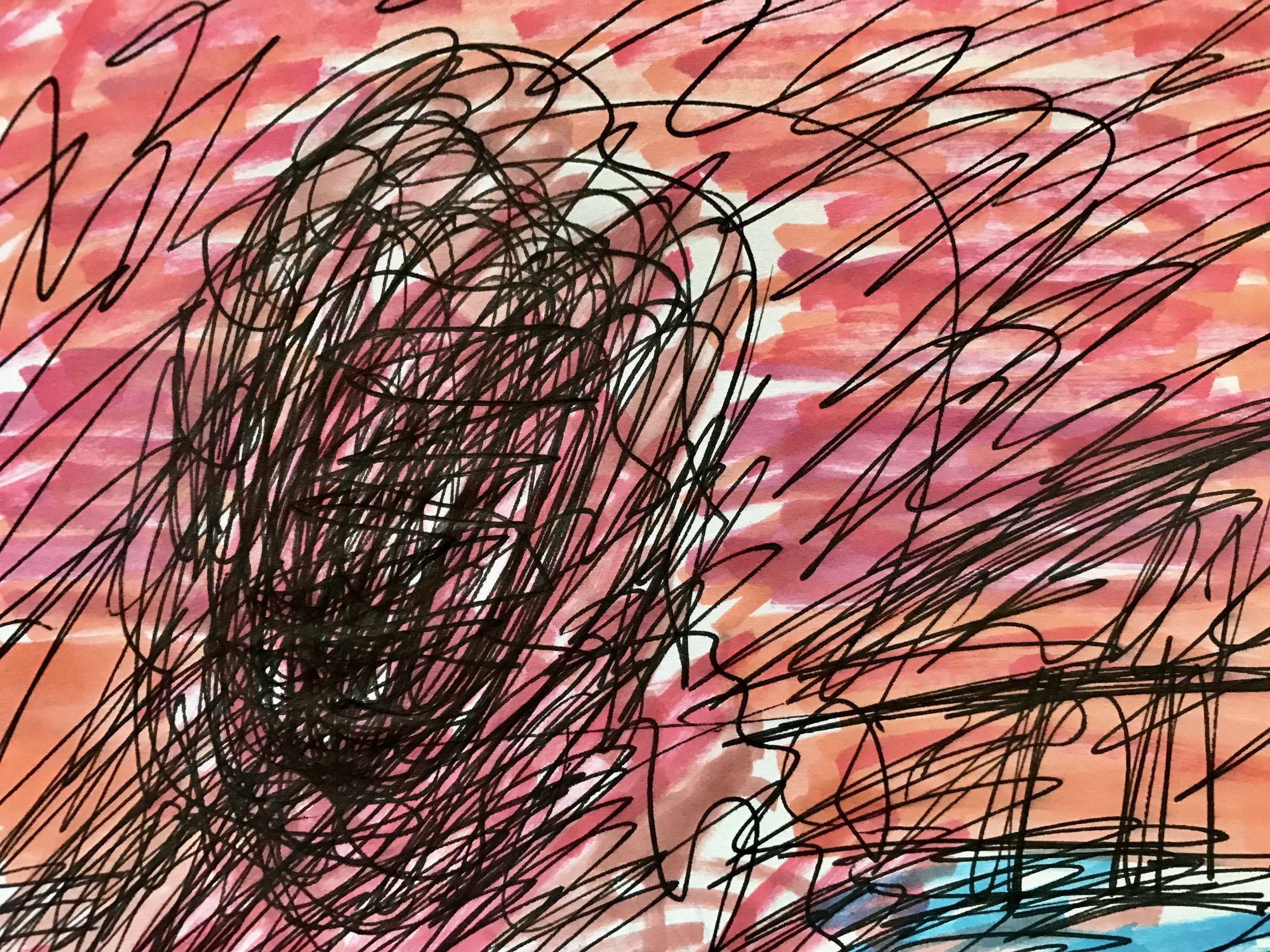 Untitled /Study II -
Marker and Ink on Paper