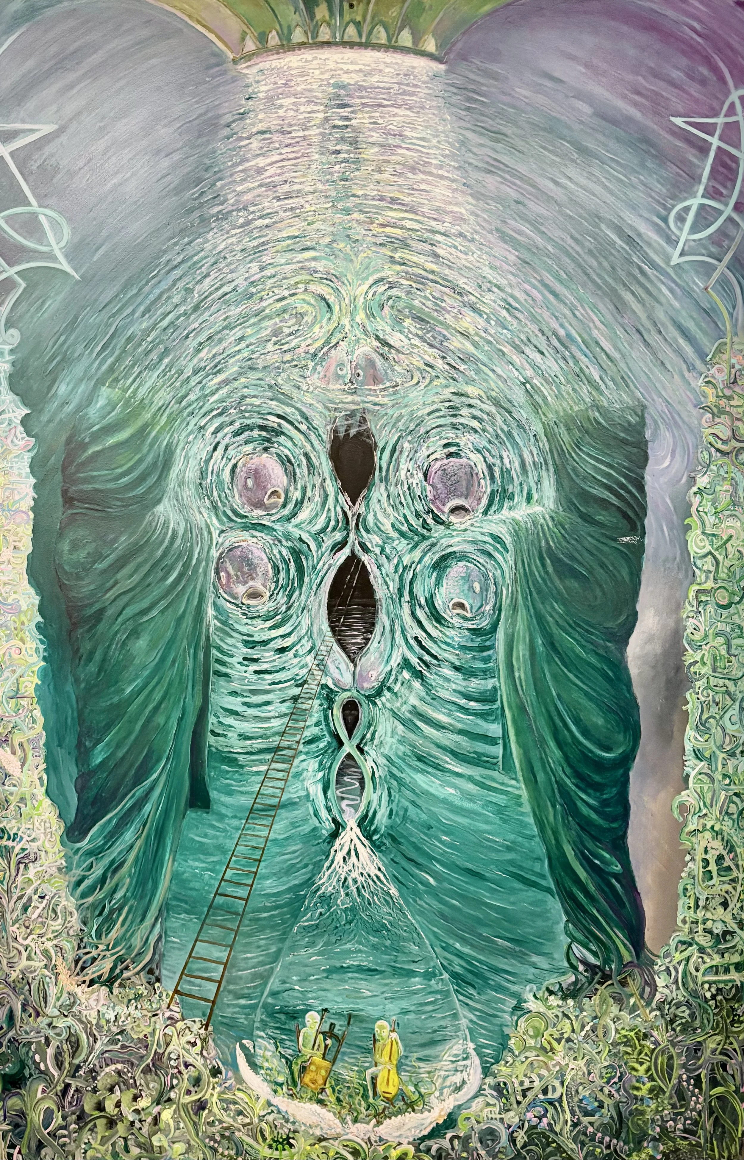 Koi Ascension - Acrylic on 4x6' panel