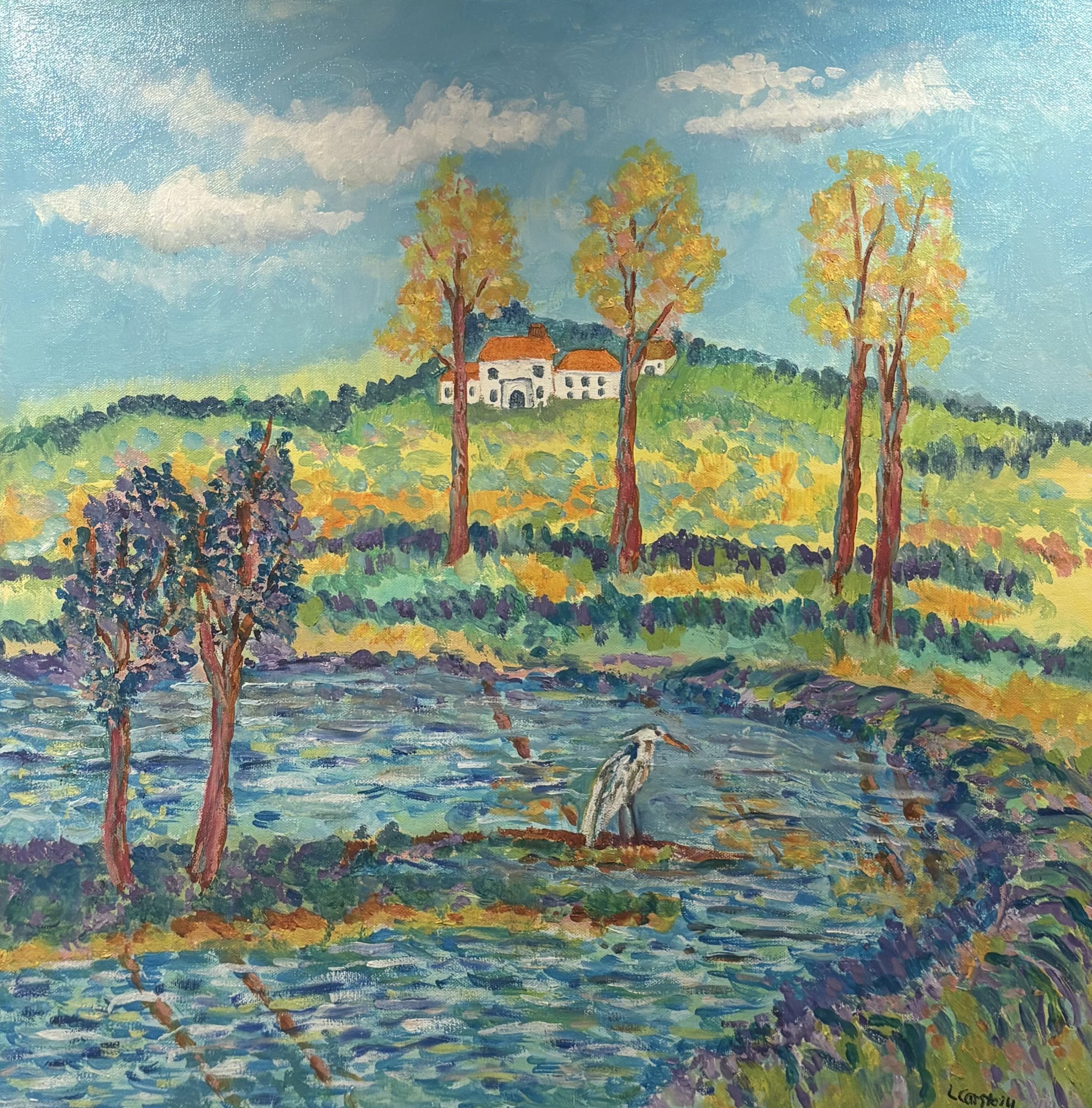 Villa Toulon, France - Oil on 28x30 Canvas