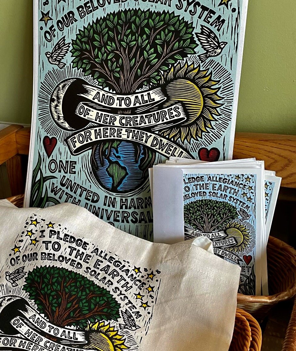 Living Sky Foundation | Exclusive "Earth Allegiance" Block Print