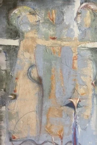 Couple - Mixed Media Acrylic on 29x41" Canvas