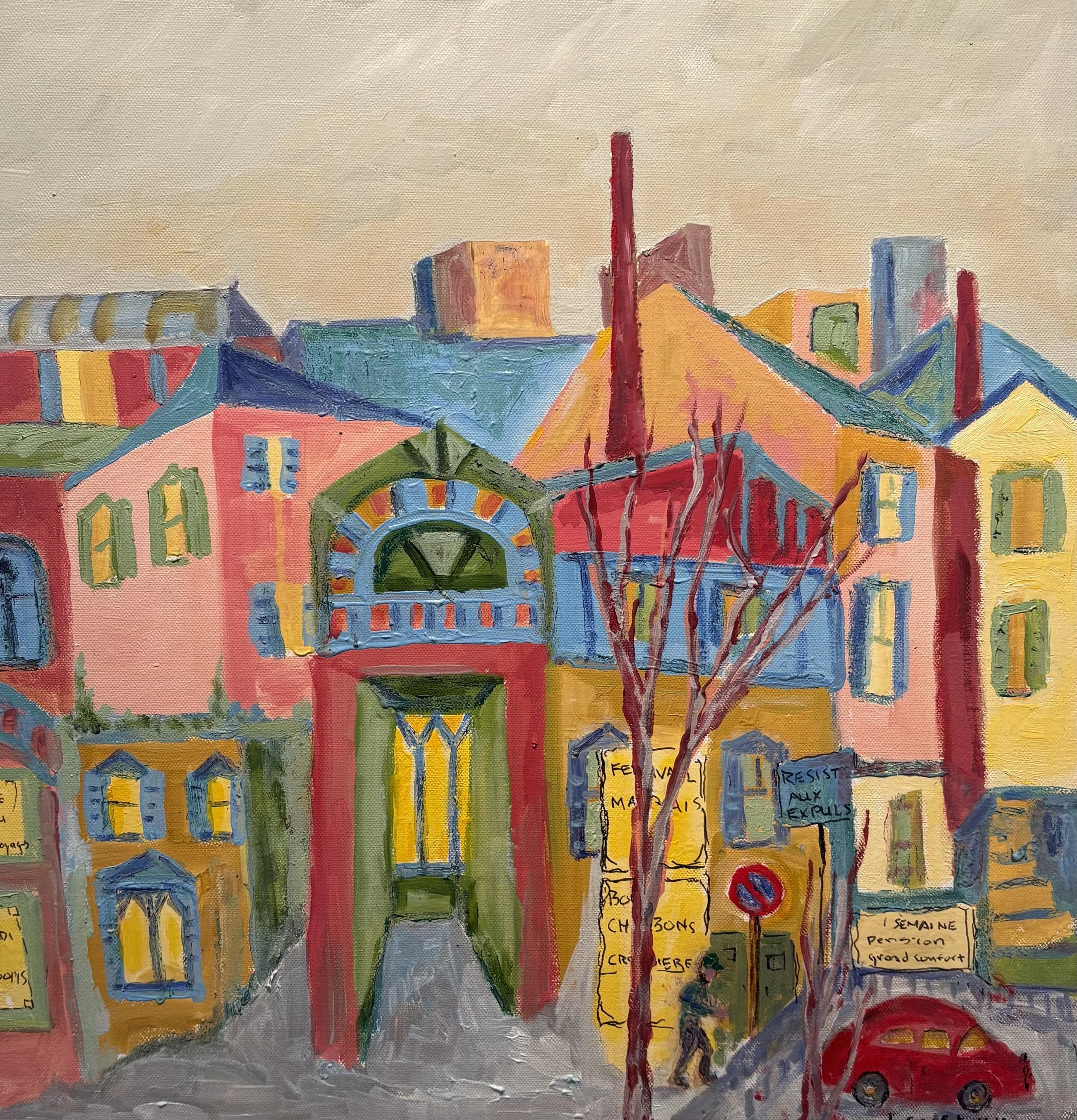 Left Bank, Paris - Oil on 20x20 Canvas