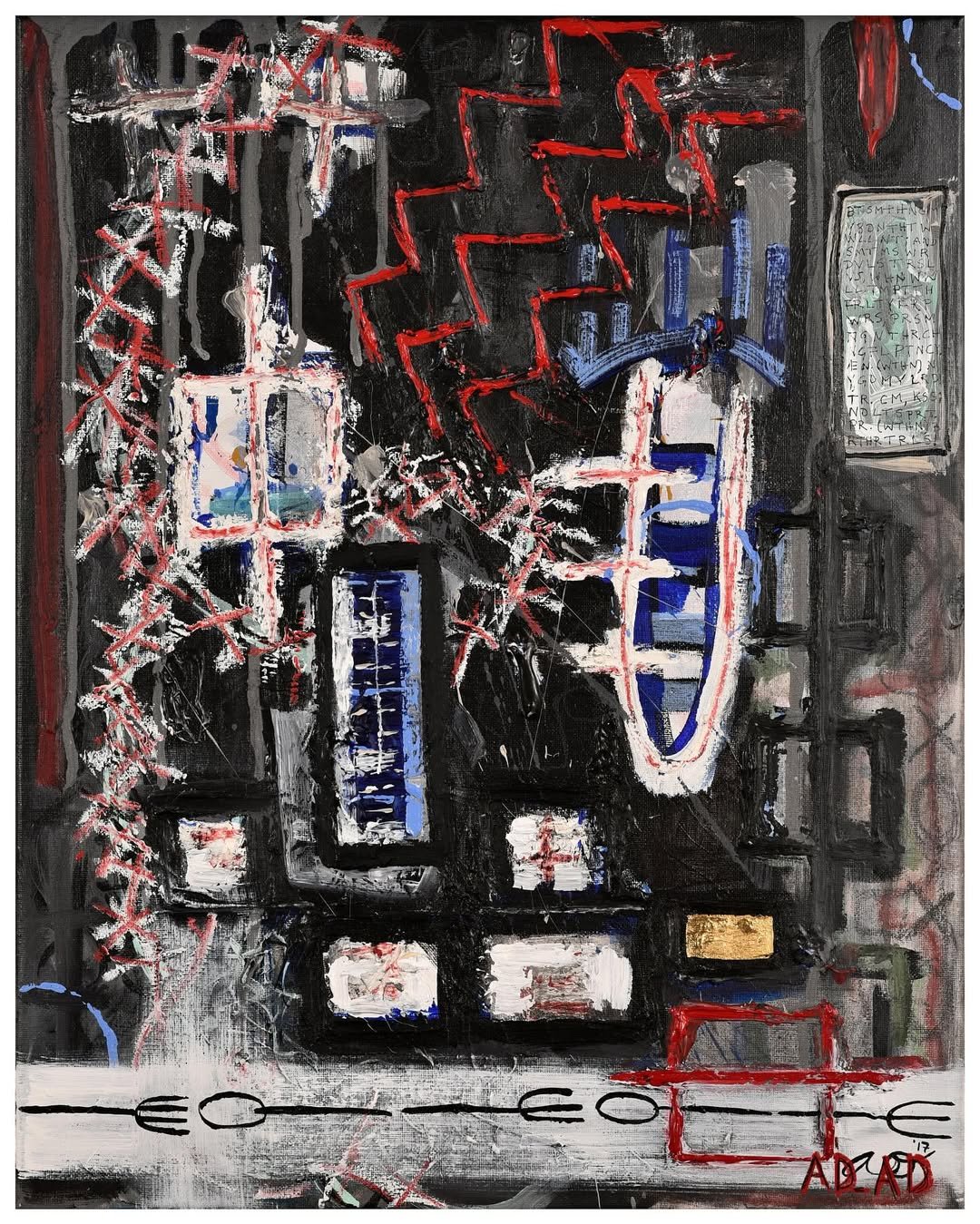 Faces/Phases III - Mixed Media Acrlic on 16x20" Canvas