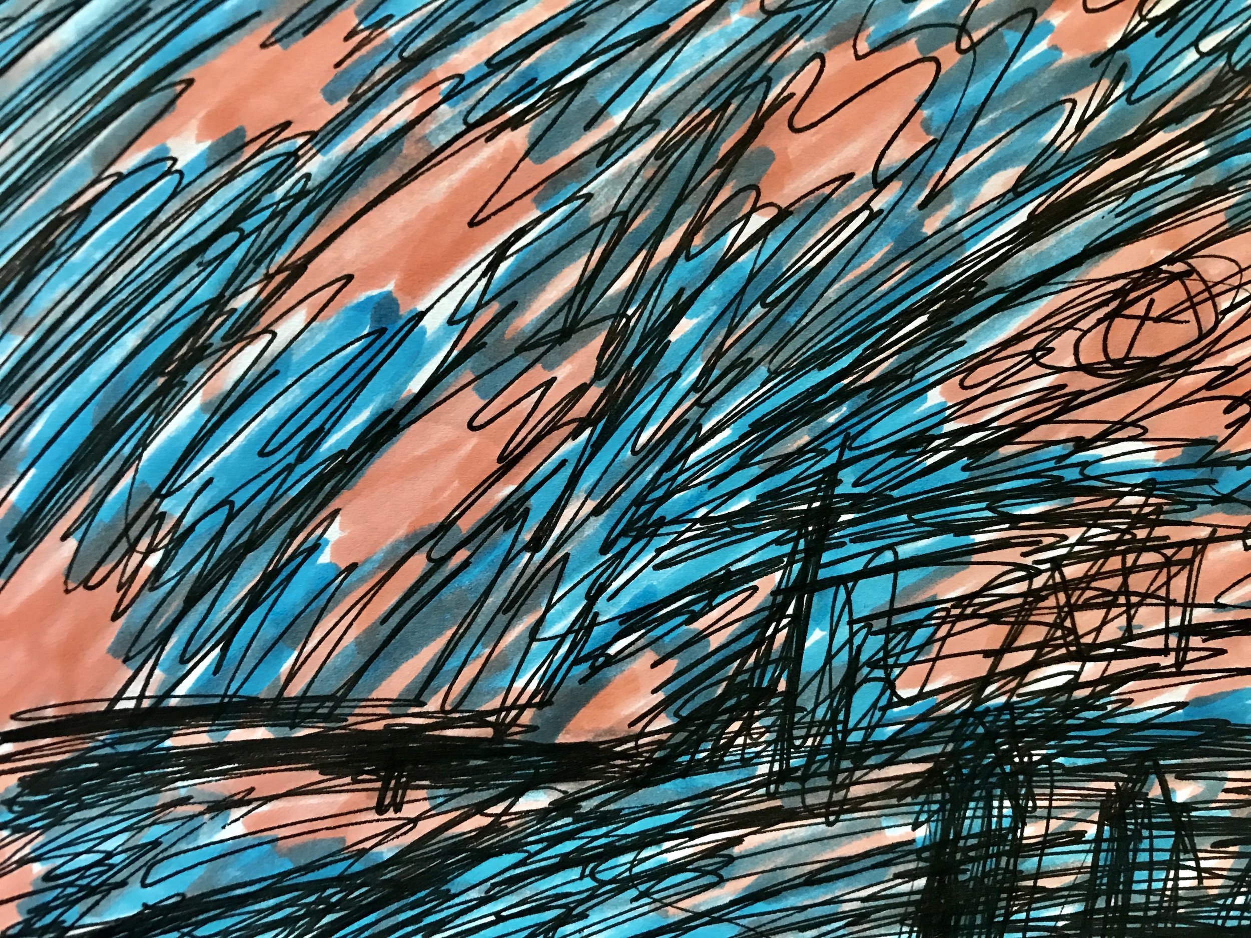 Untitled /Study I -
Marker and Ink on Paper