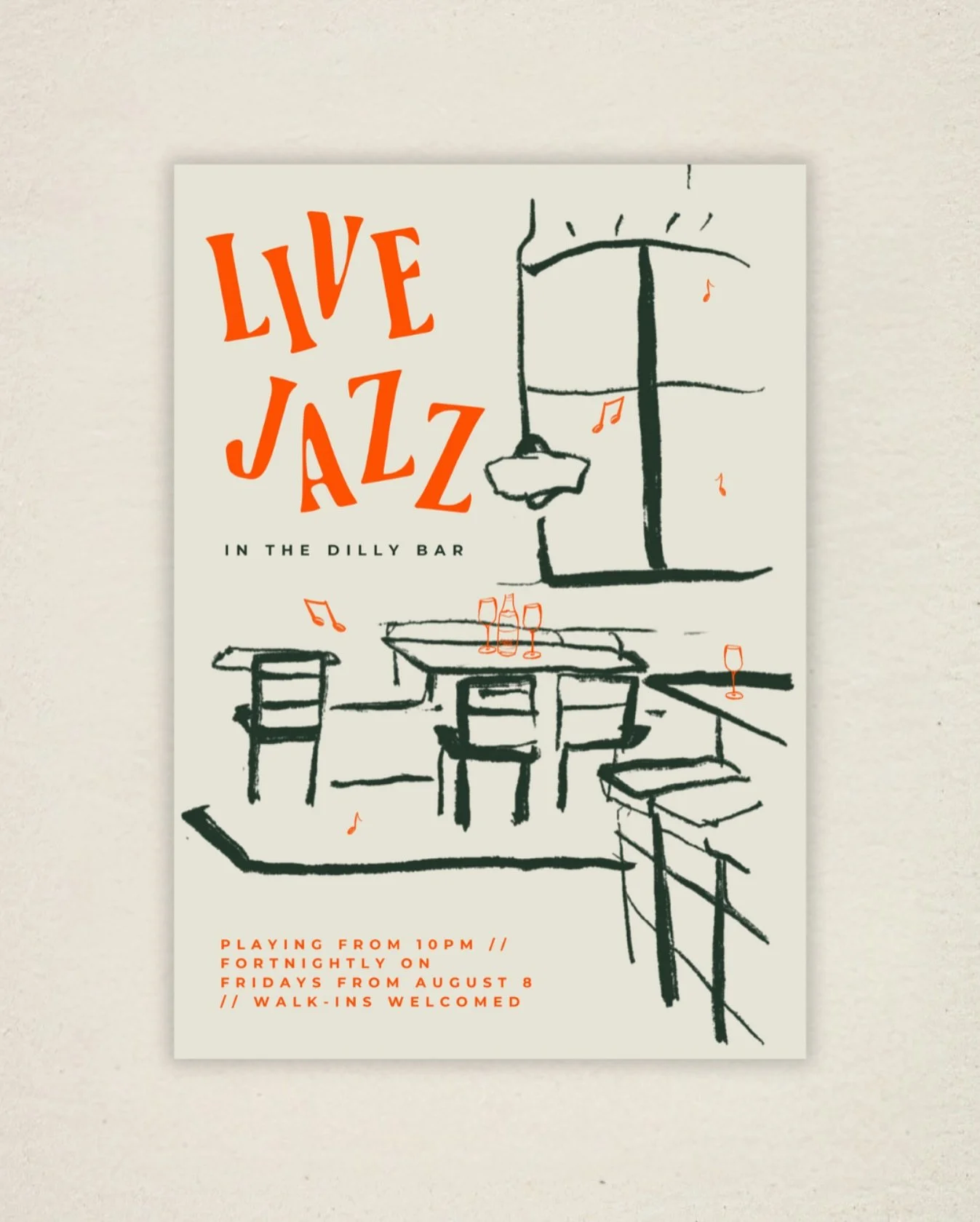 Jazz moves upstairs! From August 8 until September 19, local musicians will be joining us fortnightly in the Dilly Bar. We&rsquo;ll also be starting a little later, with music from 10pm &lsquo;til midnight.

The talented @tombergecomposer joins us to