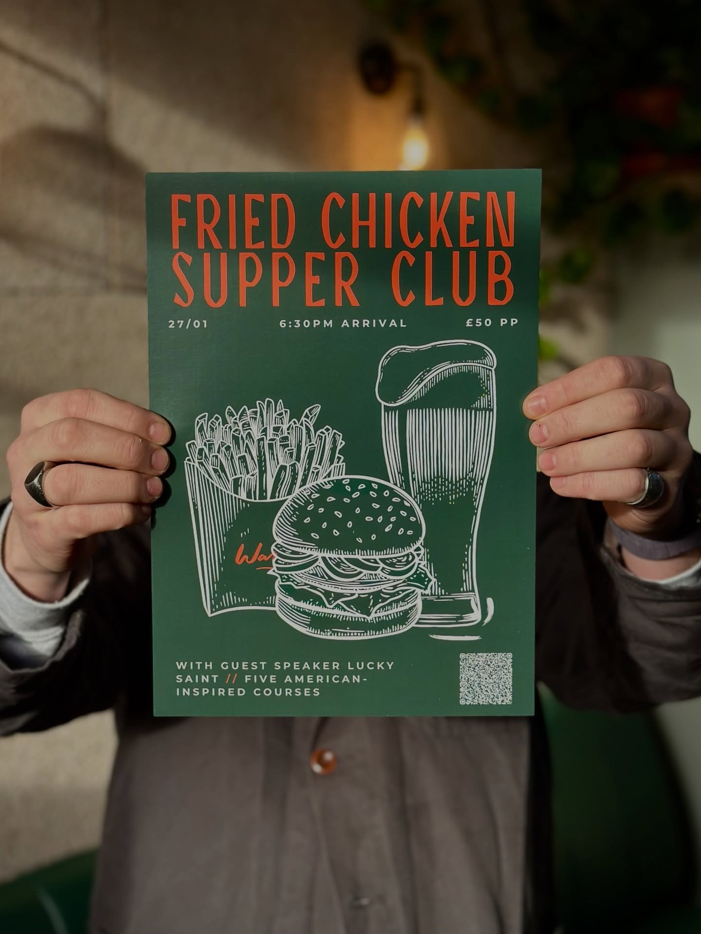 On January 27 Billy will be hosting a Chicken Supper Club in collaboration with @luckysaintbeer 🍻 

The evening will be completely alcohol-free. So if you&rsquo;re partaking in Dry Jan, this is a nice change from our usual Wine &amp; Suppers.

Archi
