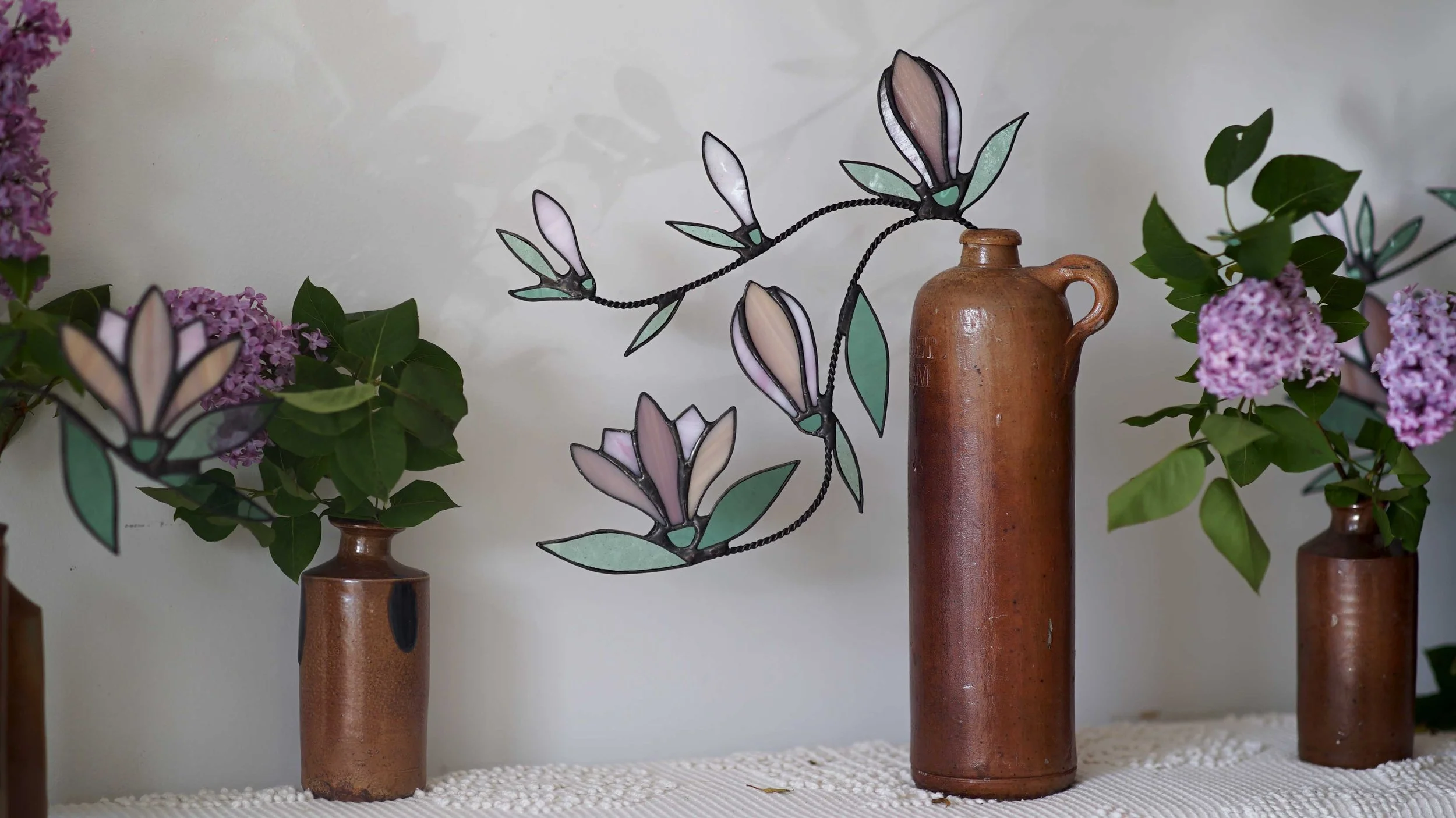 Stained Glass Magnolia - Large