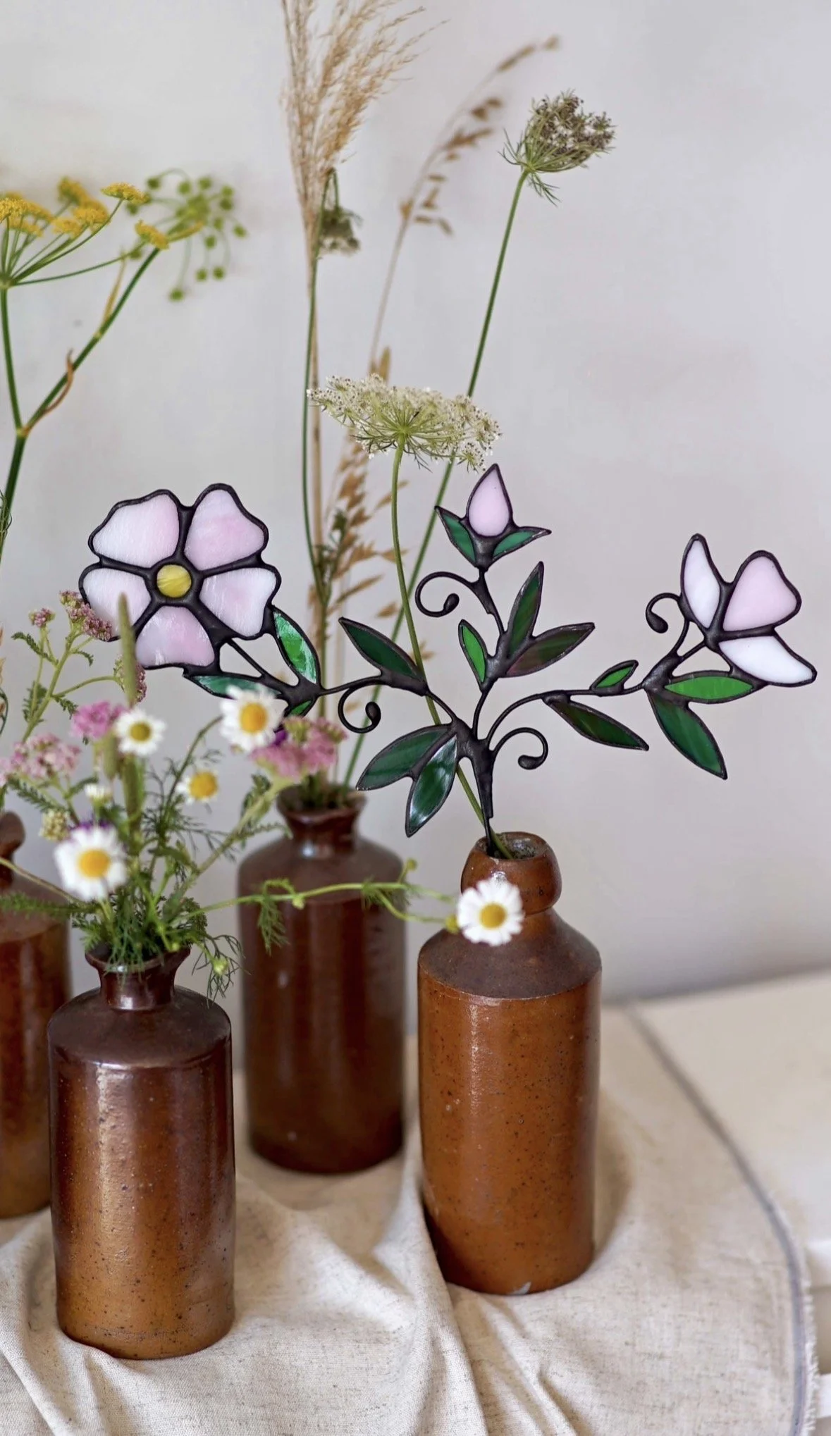 Stained Glass Wild Rose