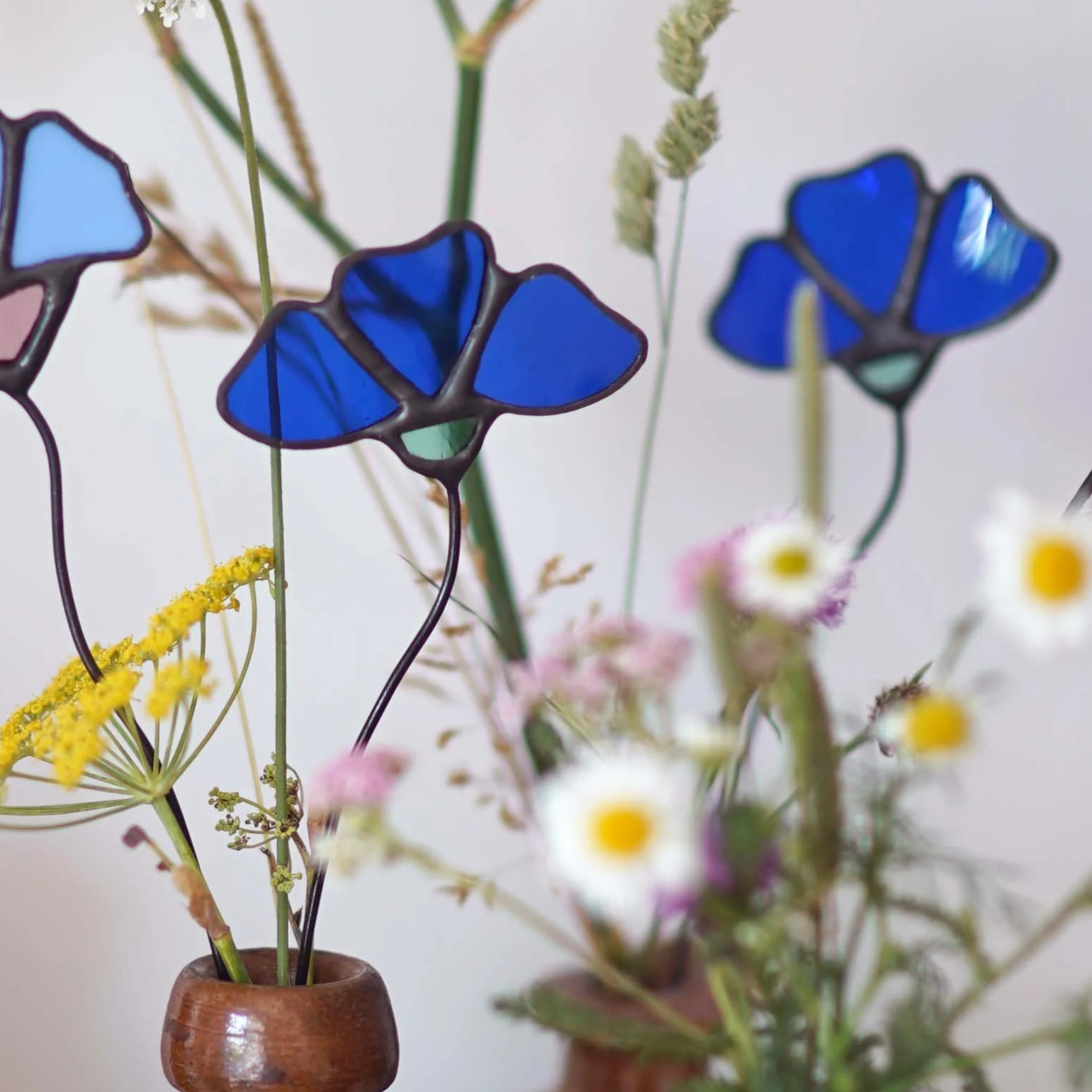 Stained Glass Cornflower Blue