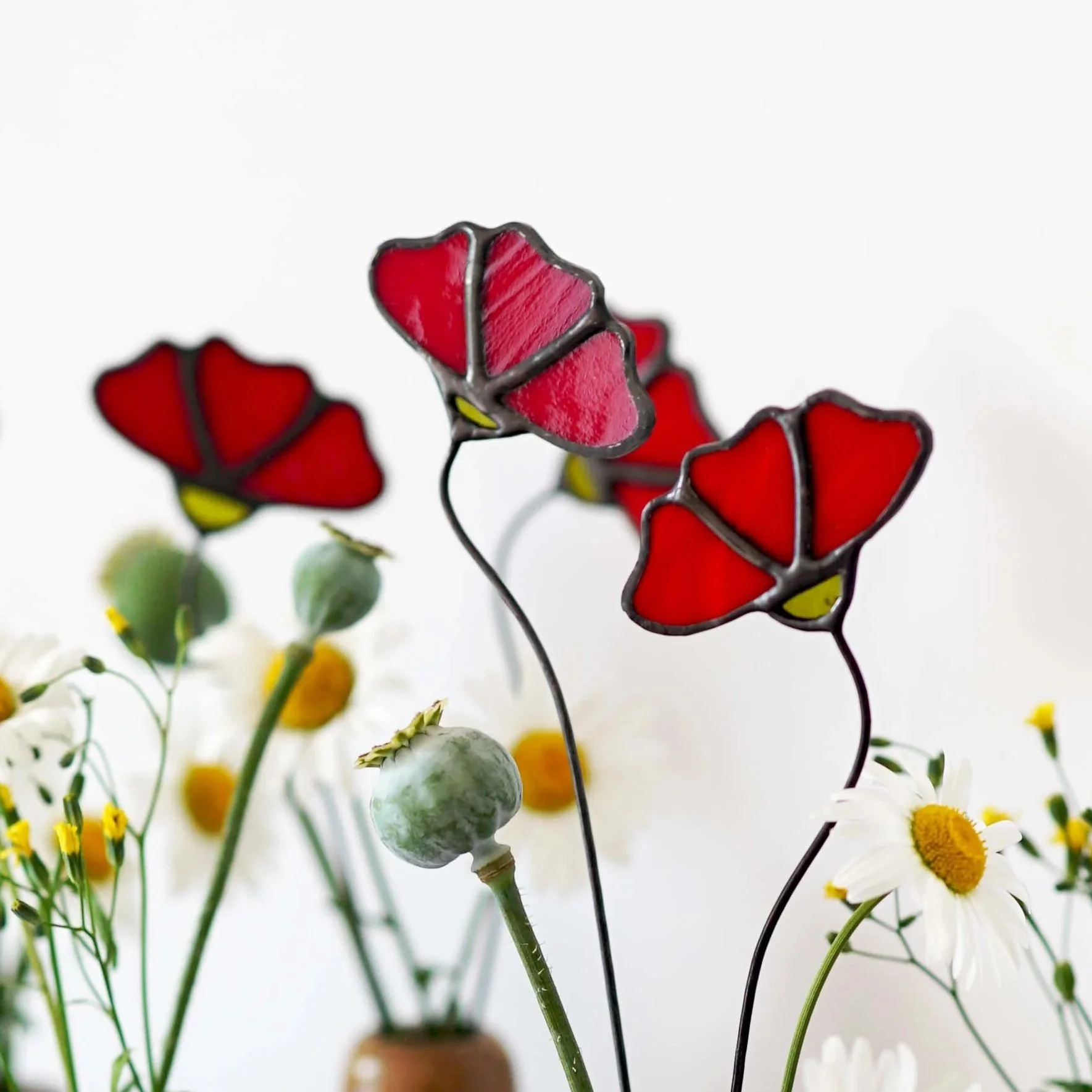 Stained Glass Poppy