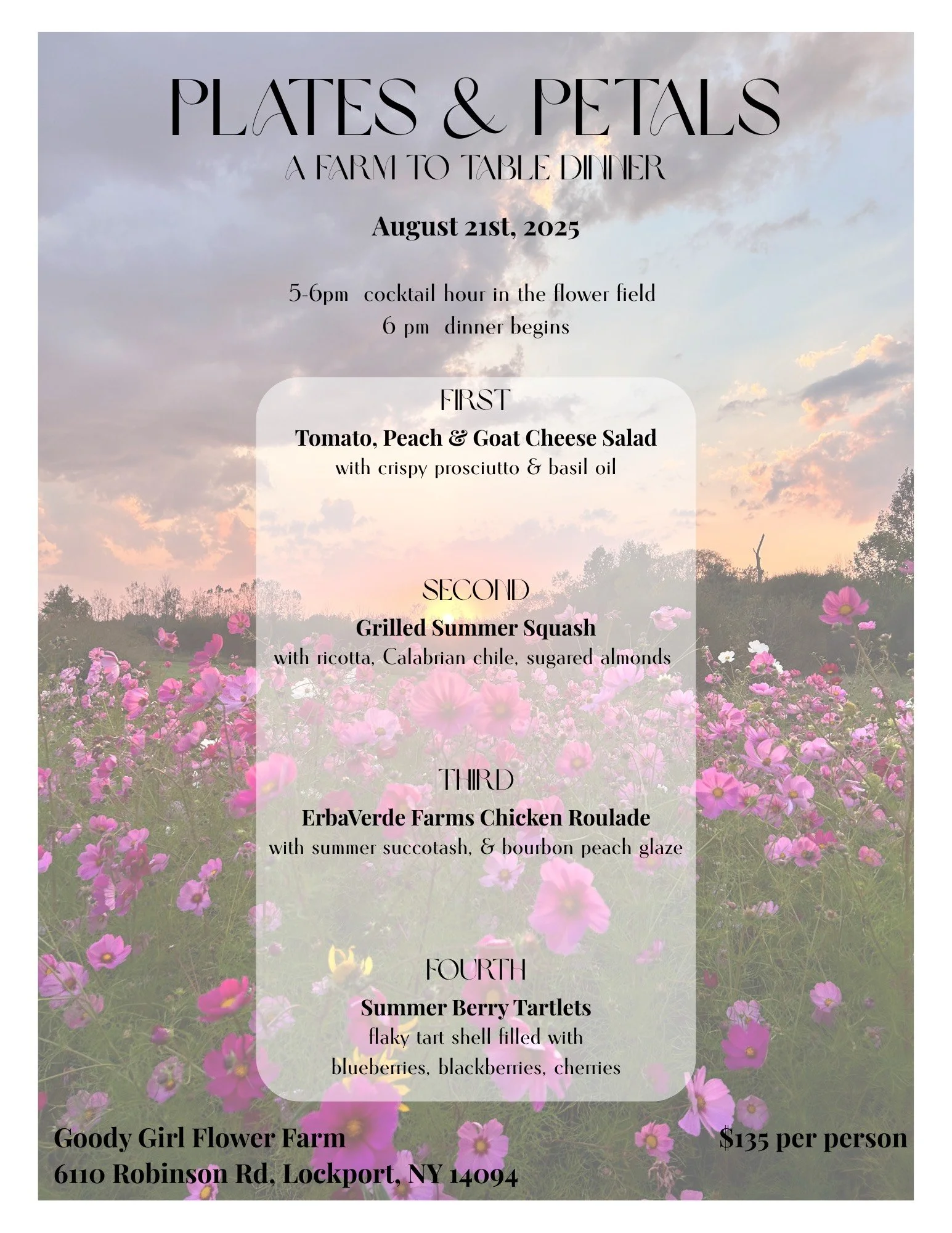 Farm to Table Dinner with Chef Felicia Gane