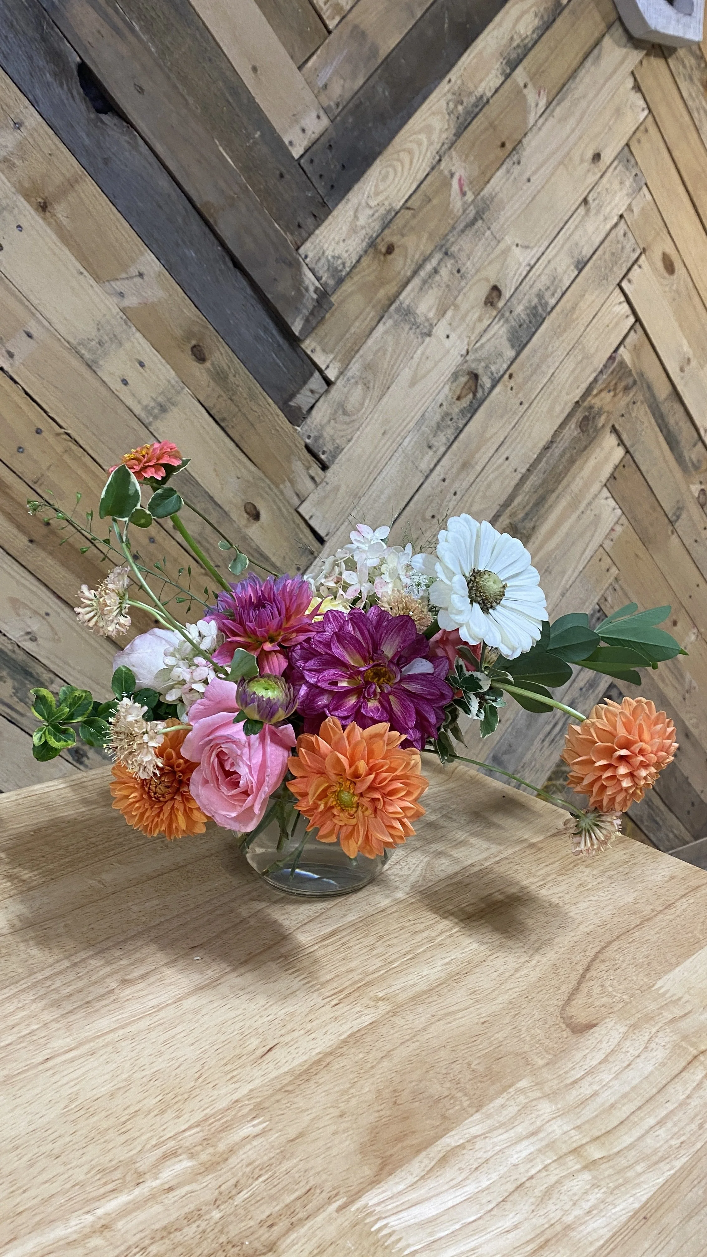 Birthday arrangement for a tv casting specialist's mom.