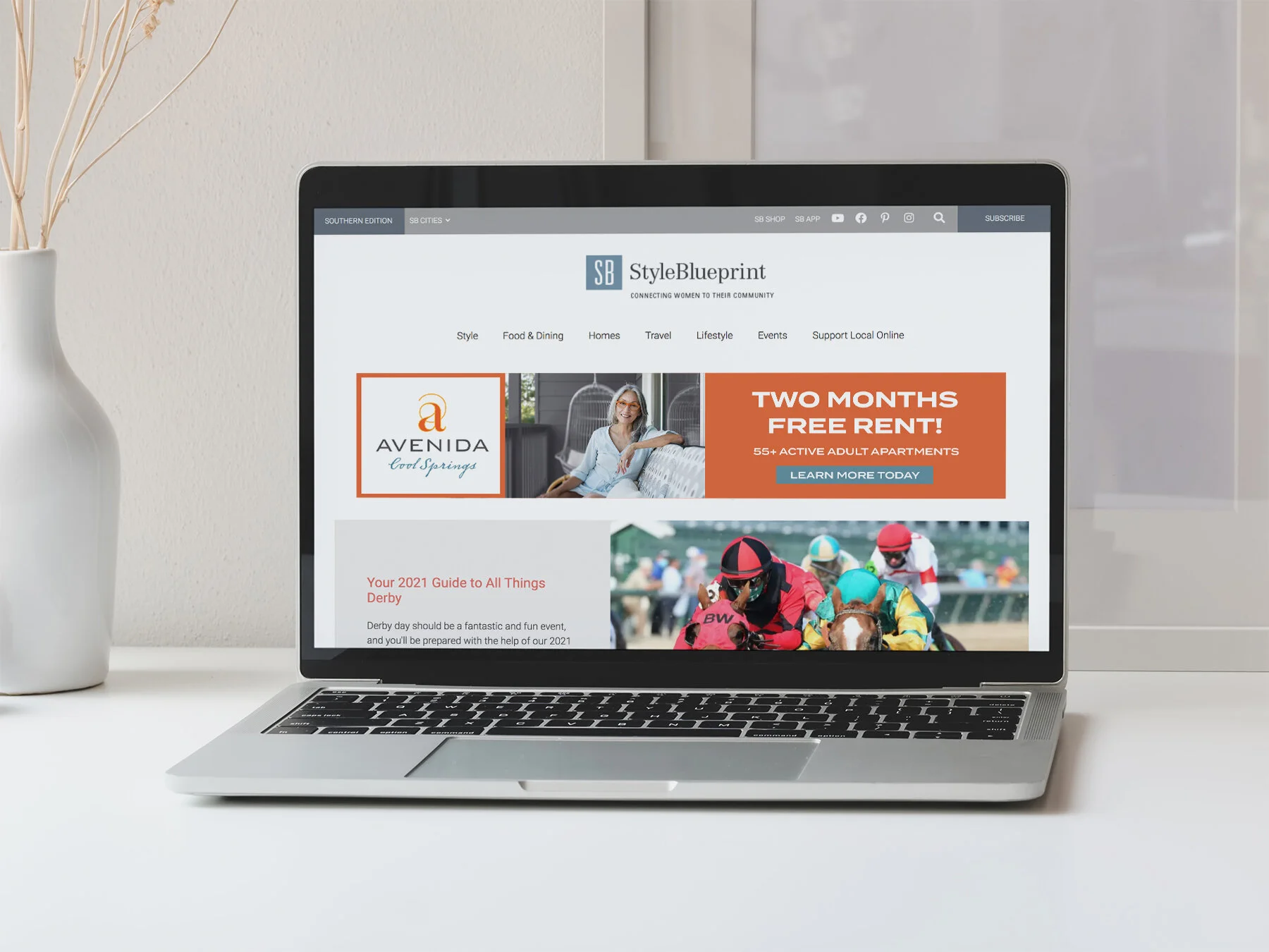 Over 500 advertisements created to be featured on StyleBlueprint site