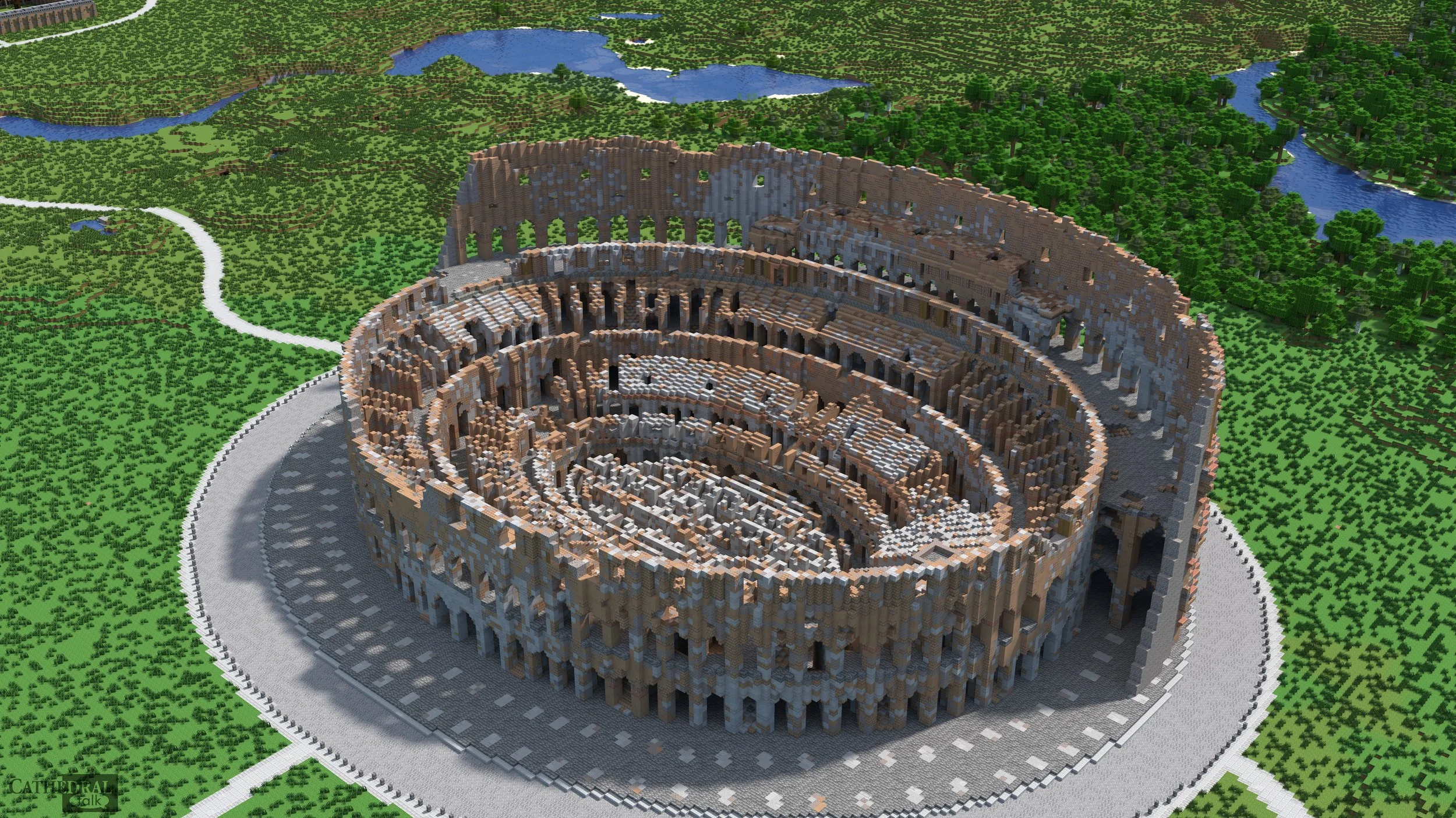 Colosseum Minecraft Blueprint Romecraft Colosseum Minecraft Map