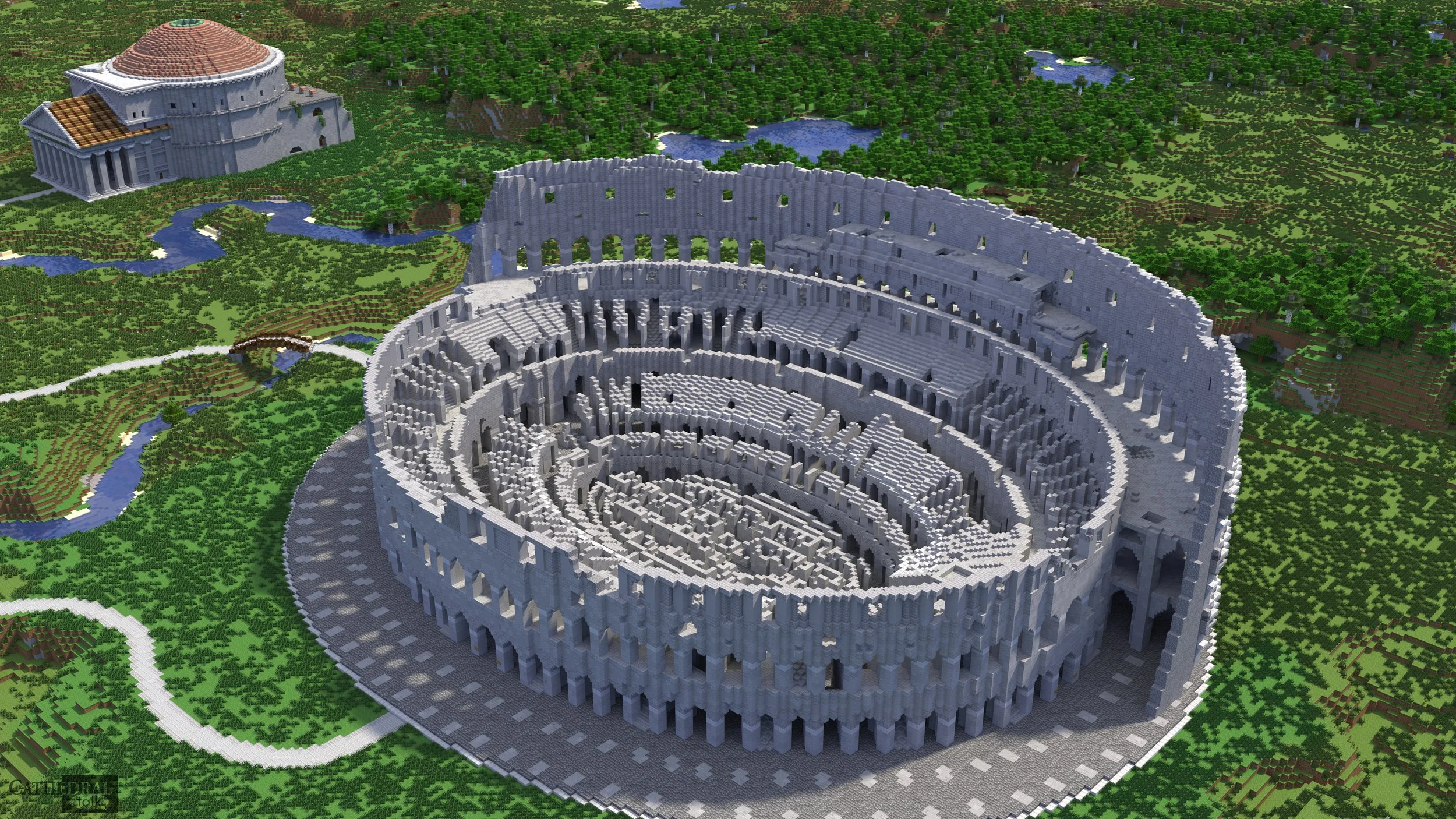 Roman Colosseum Minecraft Romecraft Colosseum Minecraft Map