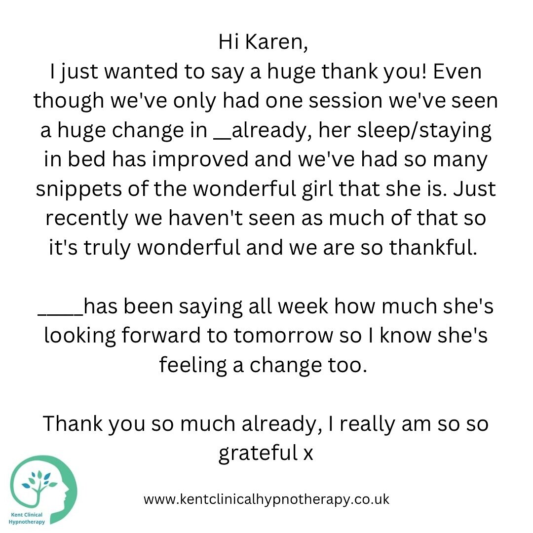 The best part of my job is being able to give clients the tools that they need to create postive changes in their life 🤩

#childtherapist #hypnotherapy #kentmums #therapykids #therapykent