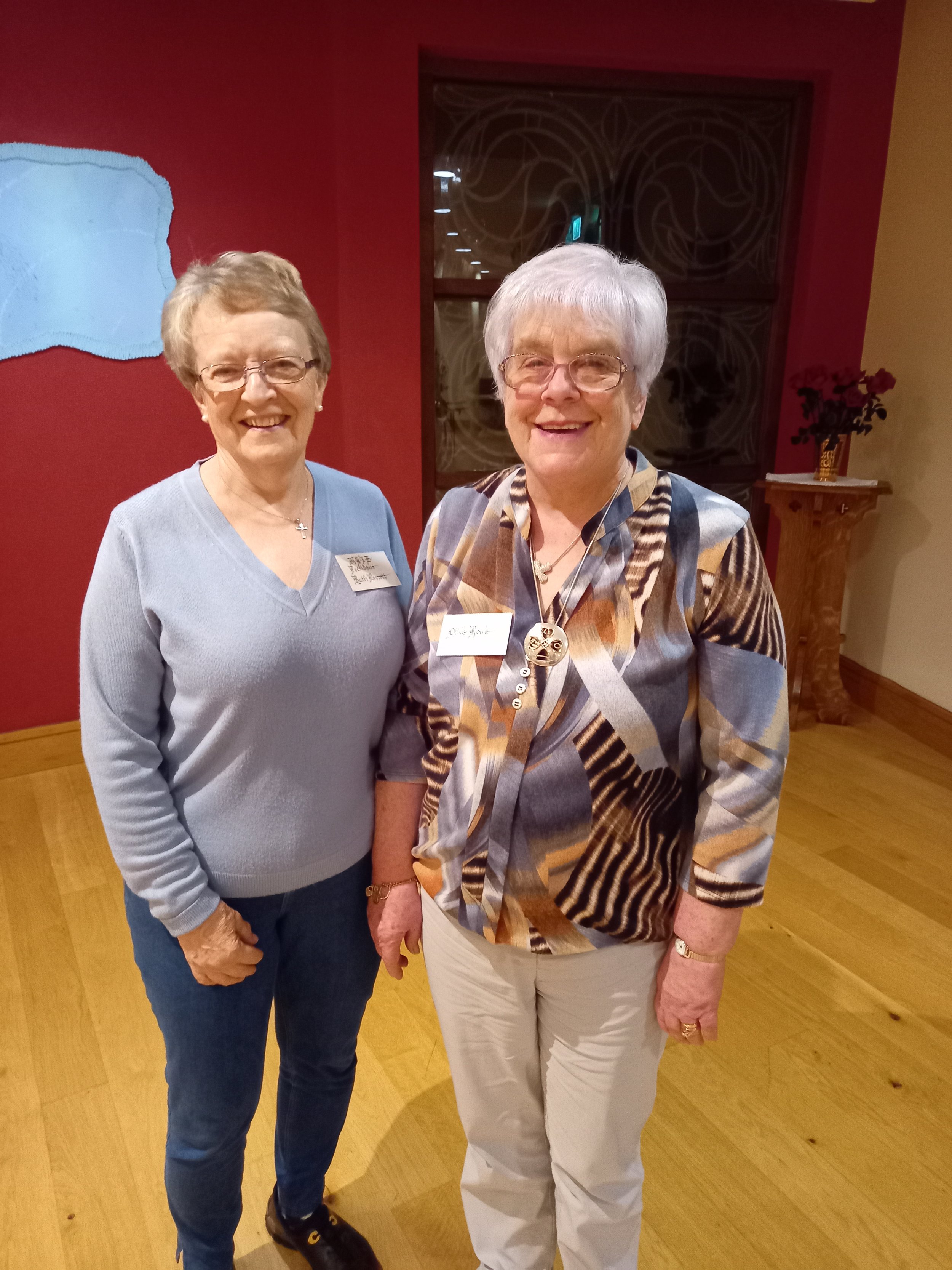 Olive Rowe All Ireland MWI President with Ruth Parrott Co-chair of Methodist Women in Britian