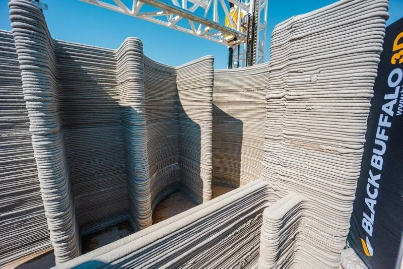 Vivienda impresa en 3d de hormigon de cañamo