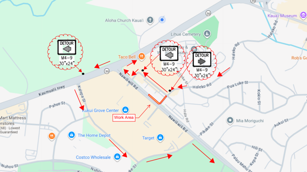Uahi Ridge construction work brings temporary Halekō Road detour