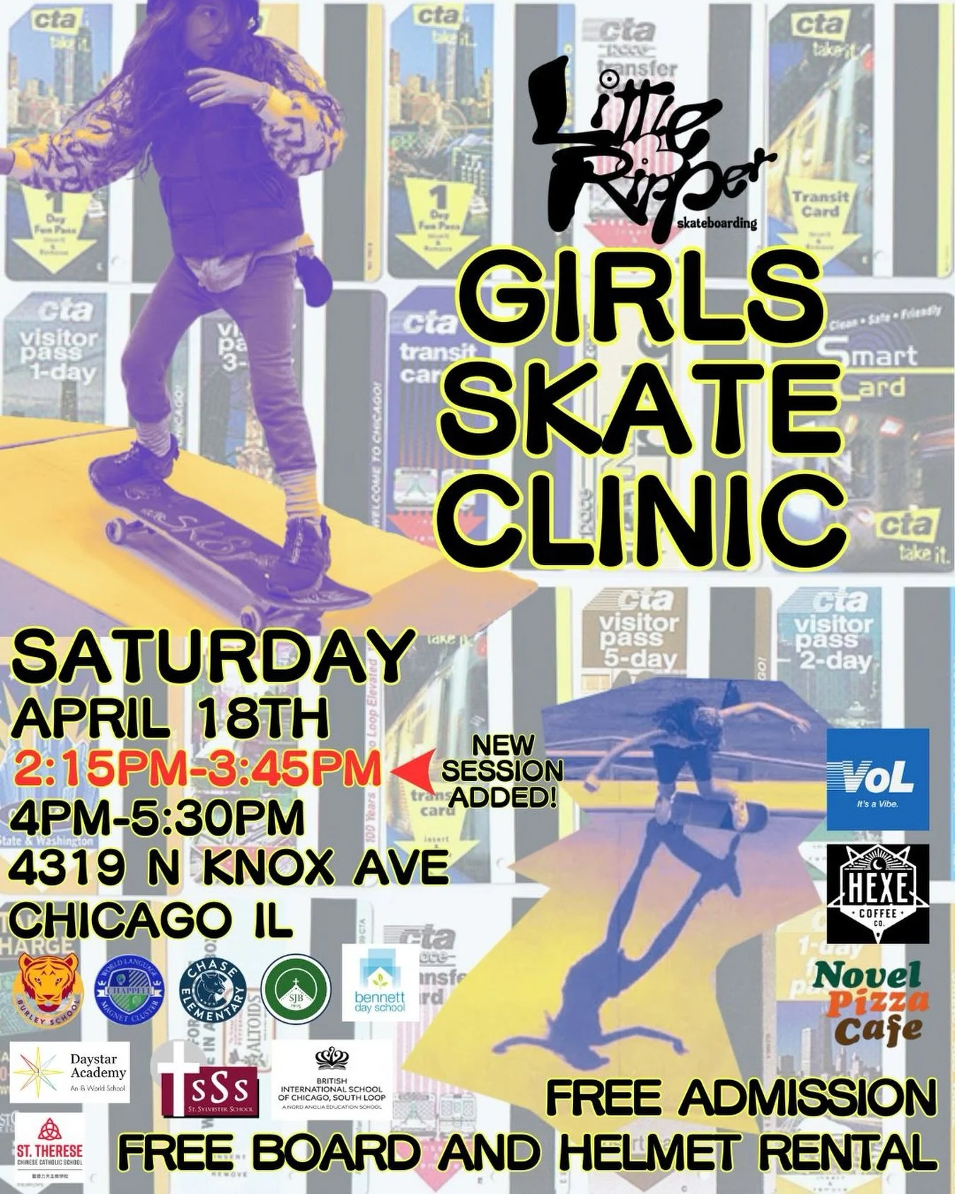 NEW SESSION ADDED 🚨

You asked&mdash;we made it happen.

GIRLS-ONLY SKATE CLINIC

SATURDAY 4/18
Round 1: 2:15&ndash;3:45 PM
Round 2: 4:00&ndash;5:30 PM

Spots won&rsquo;t last. RSVP REQUIRED

🔥🔥GIRLS RULE🔥🔥

#❤️skateboarders #kids #children #ska