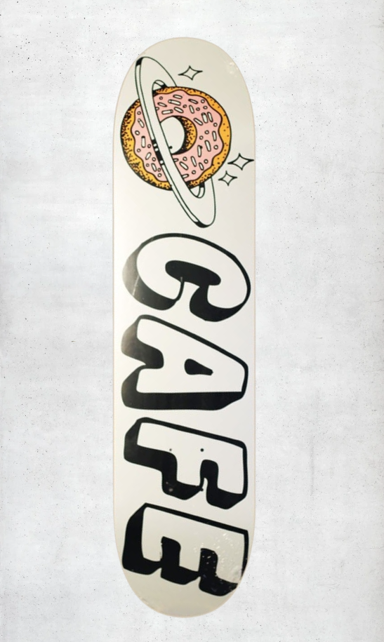 SKATEBOARD CAFE Planet Donut White Deck