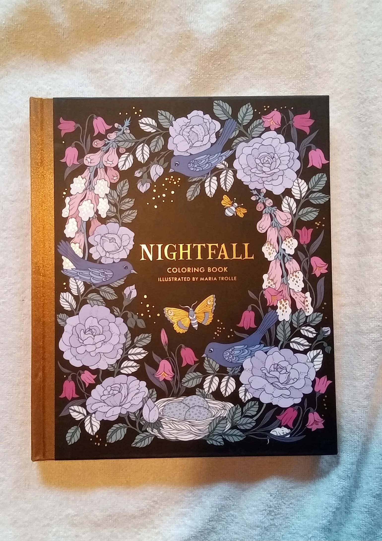 Nightfall Coloring Book: Hardcover adult coloring book featuring thick, high-quality paper (Maria Trolle)