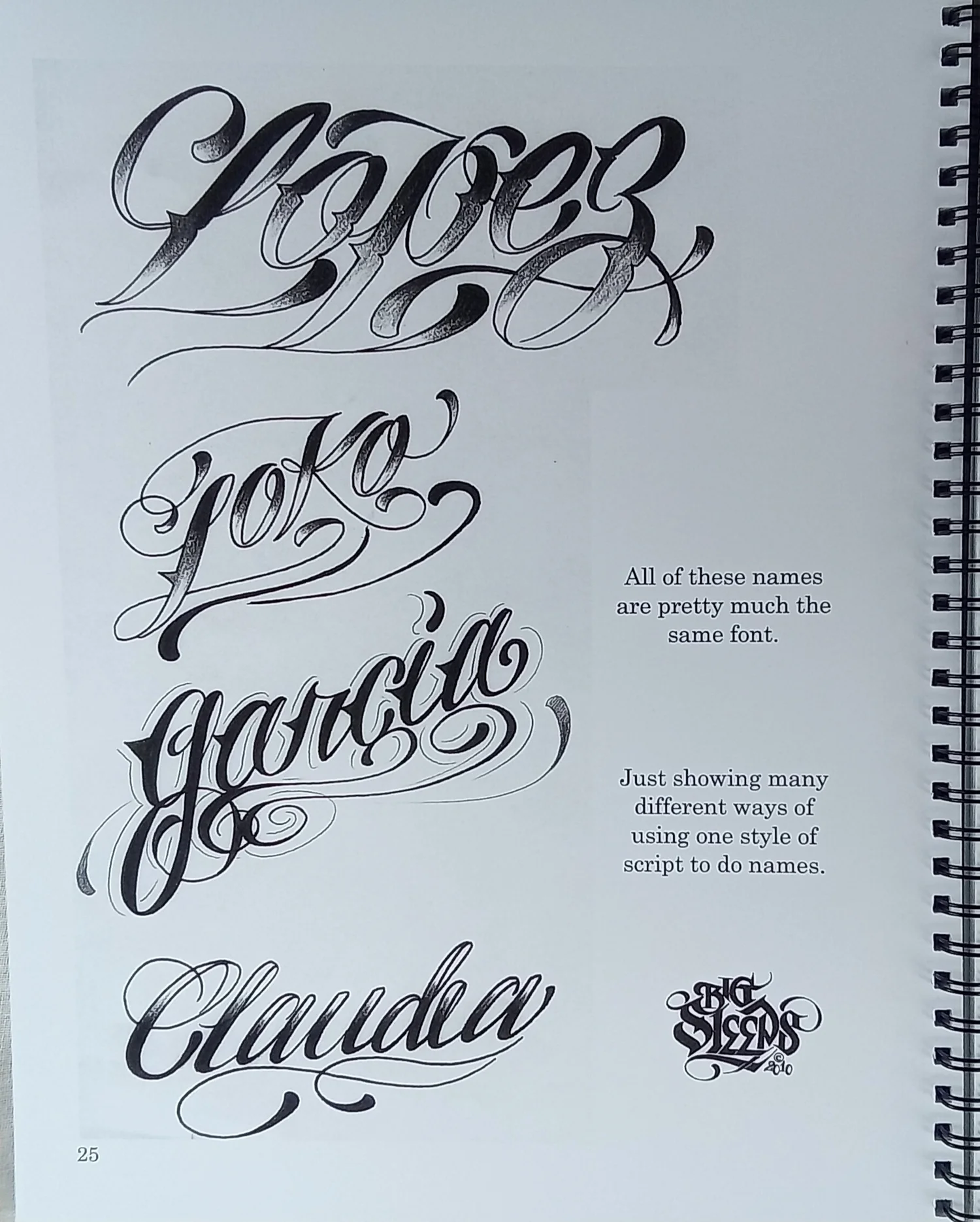 Tattoo Script Lettering Alphabet