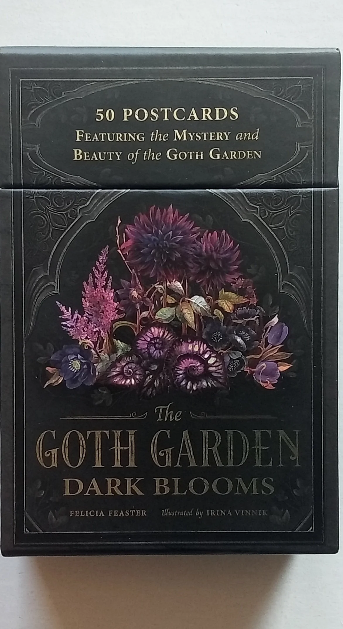 The Goth Garden: Dark Blooms: 50 Postcards Featuring the Mystery and Beauty of the Goth Garden by Felicia Feaster (Author), Irina Vinnik (Illustrator)  Format: Card Book