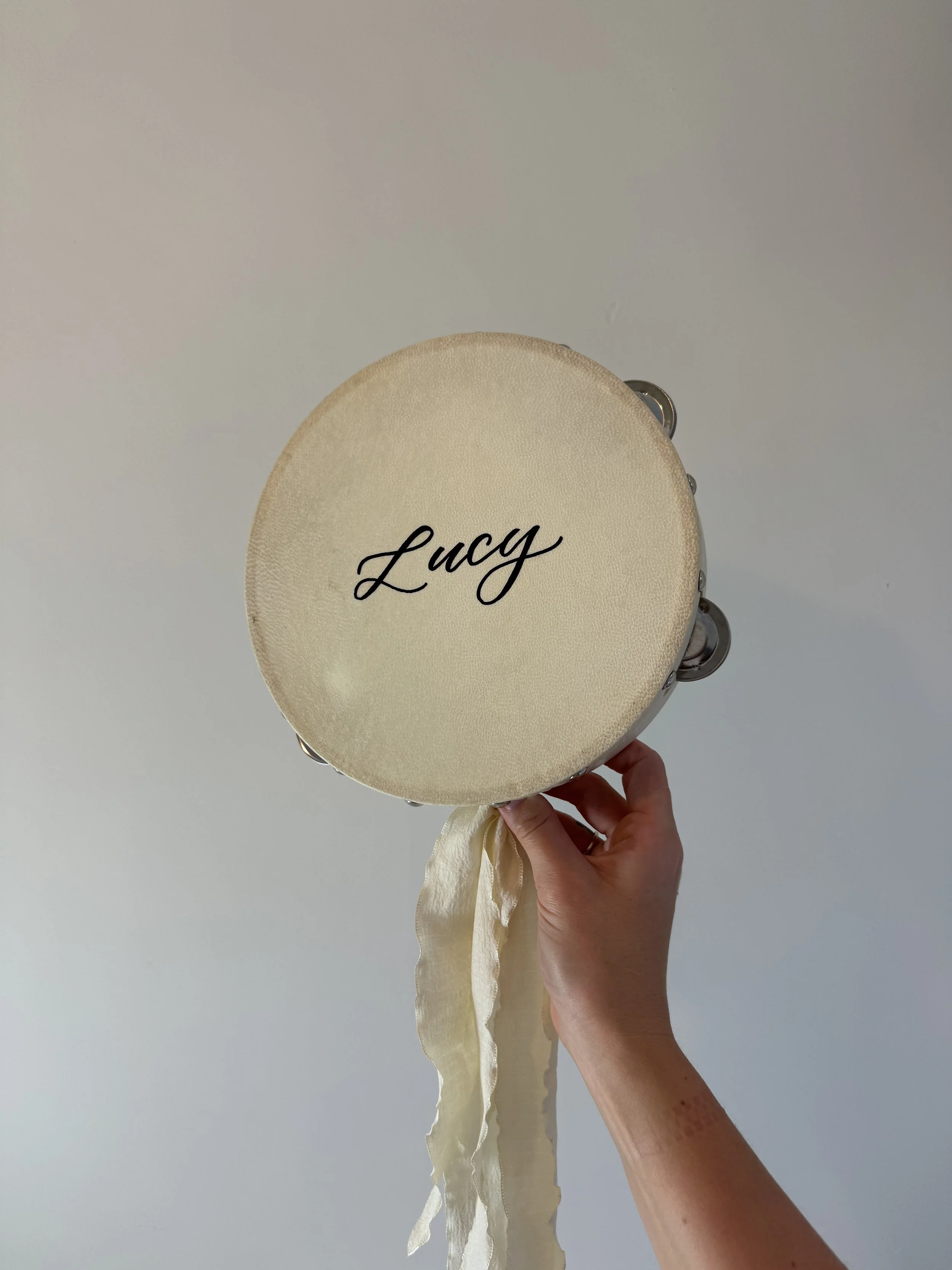 tambourine wedding place cards