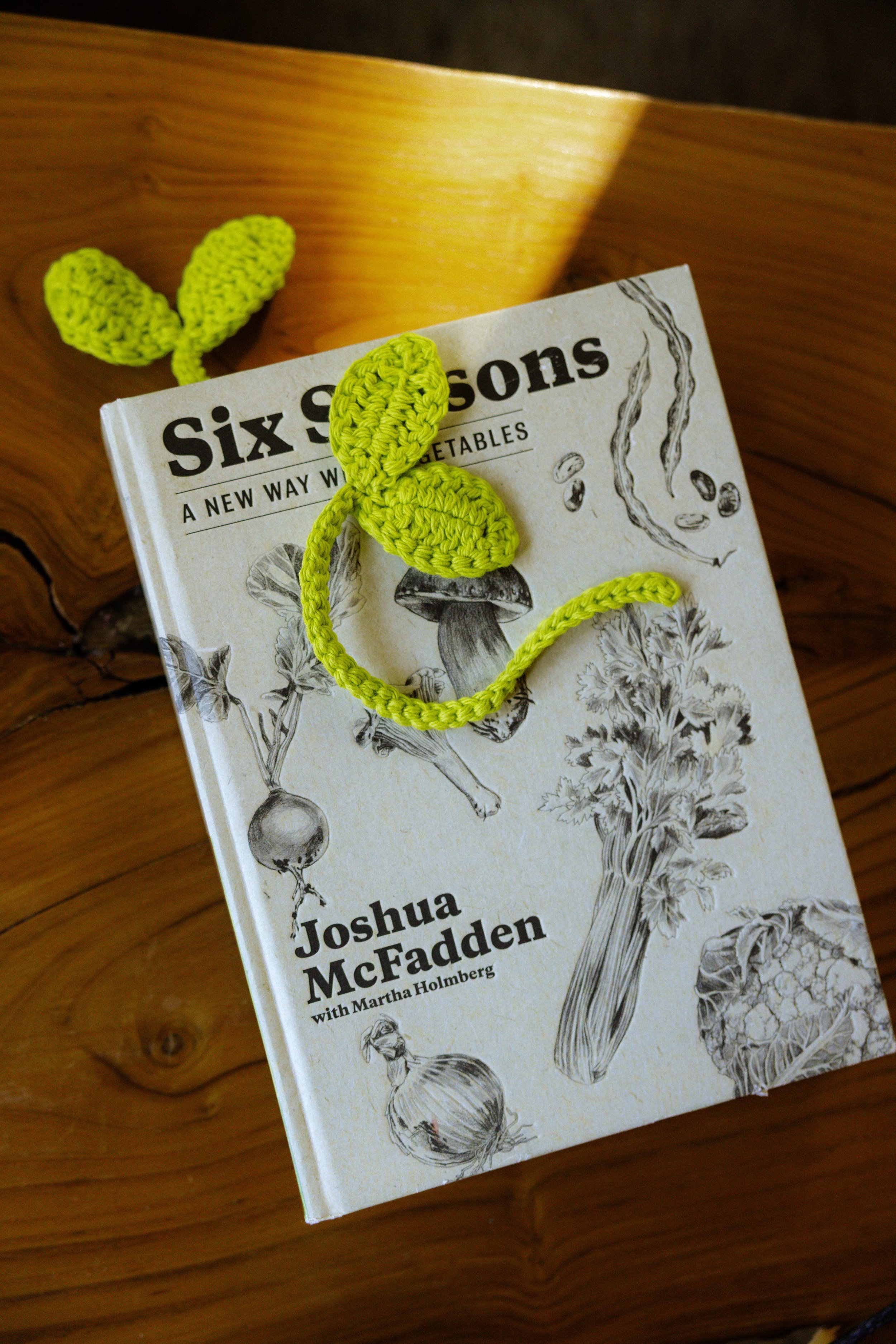 Crochet Sprout Bookmark | Handcrafted Cotton Seedling Bookmark | Gift for Book Lovers