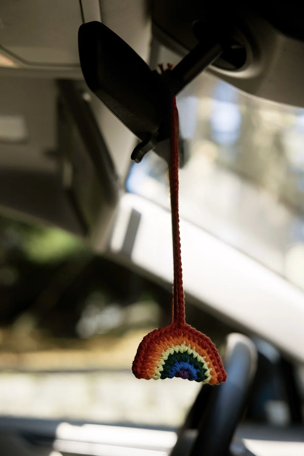 Handmade Rainbow Charm: Pride and Ally Bag Rearview Mirror Accessory 🏳️‍🌈 🤝