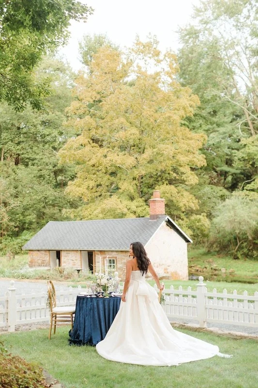 Roma Gown with Obi Bow and Lace Topper