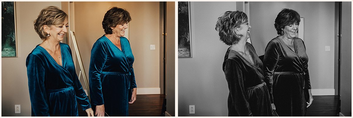 Mothers who are best friends on wedding day | Lauren Parr Photography