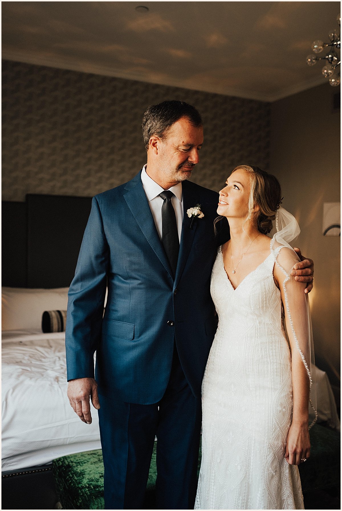 Dad and daughter on wedding day | Lauren Parr Photography