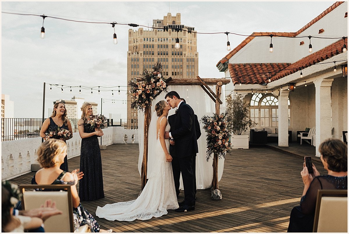 Rooftop Wedding Ceremony at the St. Anthony Hotel in San Antonio | Lauren Parr Photography