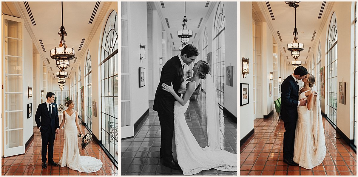 Bride and groom portraits on wedding day St. Anthony Hotel in San Antonio | Lauren Parr Photography