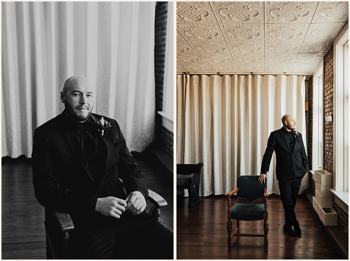 Portraits of groom on wedding day | Lauren Parr Photography