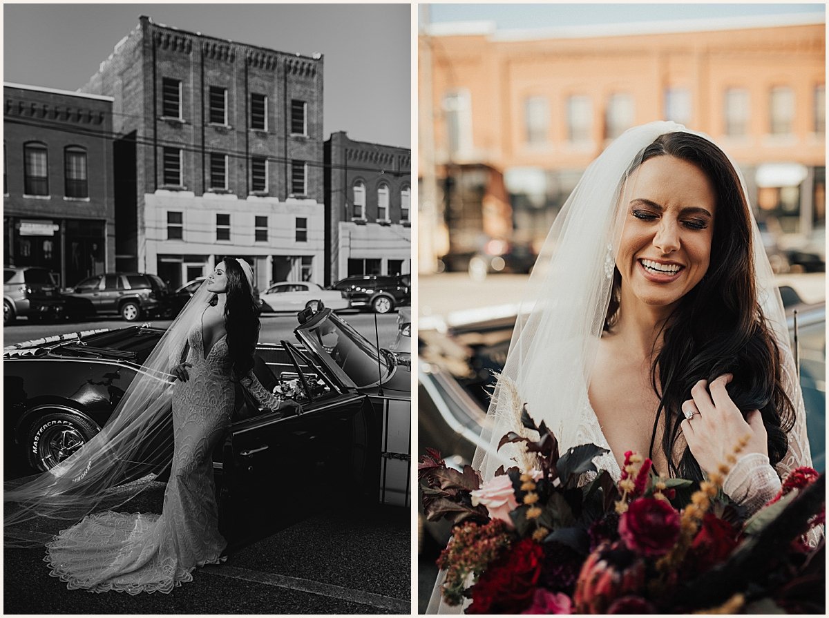 Bride smiling during portraits on wedding day | Lauren Parr Photography