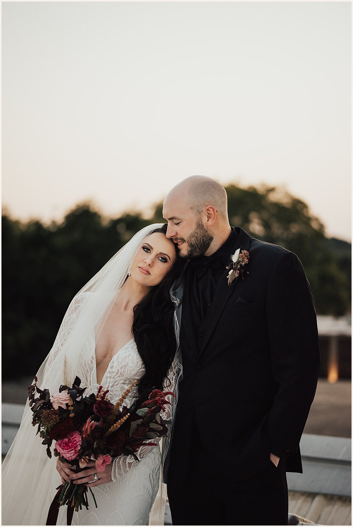 Edgy and Romantic Bride and Groom portraits on wedding day | Lauren Parr Photography