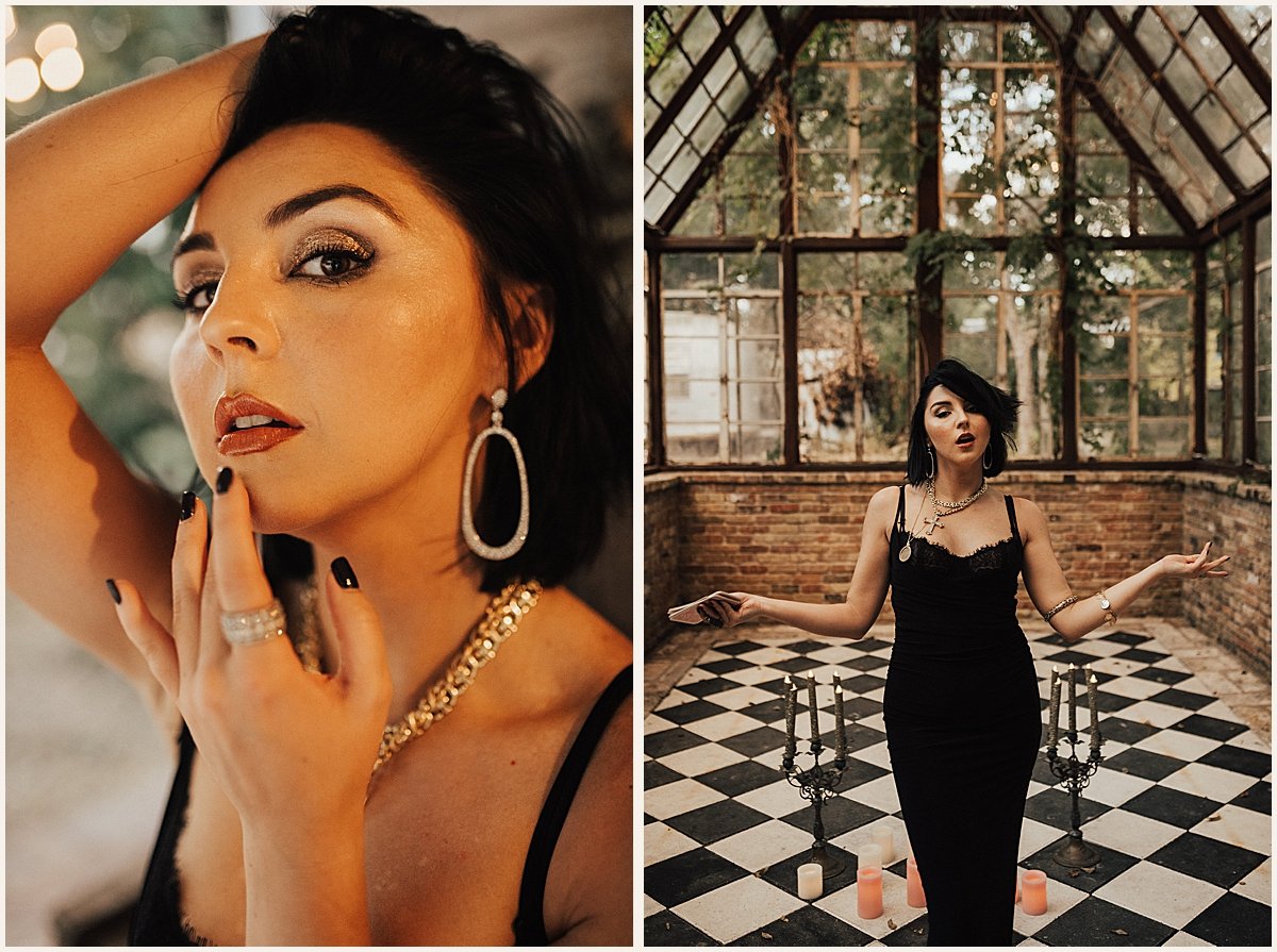 Witchy Inspired Shoot at Sekrit Theater in Austin, Texas | Halloween Inspired Session with Lauren Parr Photography