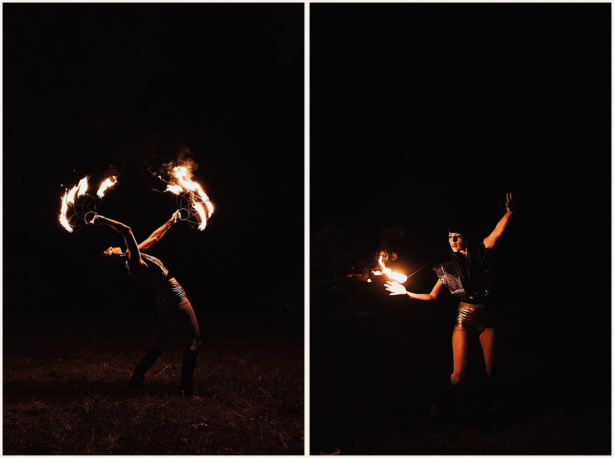 Festival Themed Wedding Reception in Austin, Texas | fire show at wedding, wedding day entertainment | Texas Luxury Wedding Photographer | Lauren Parr Photography