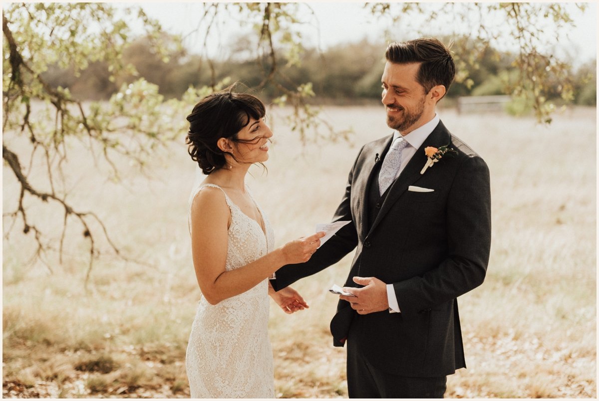 First Look on Wedding Day in the Texas Hill Country | Austin Wedding Photographer | Lauren Parr Photography