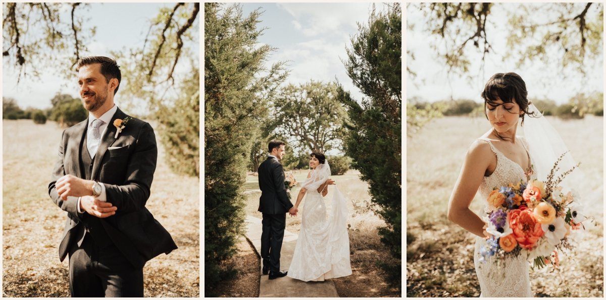 First Look on Wedding Day in the Texas Hill Country | Austin Wedding Photographer | Lauren Parr Photography