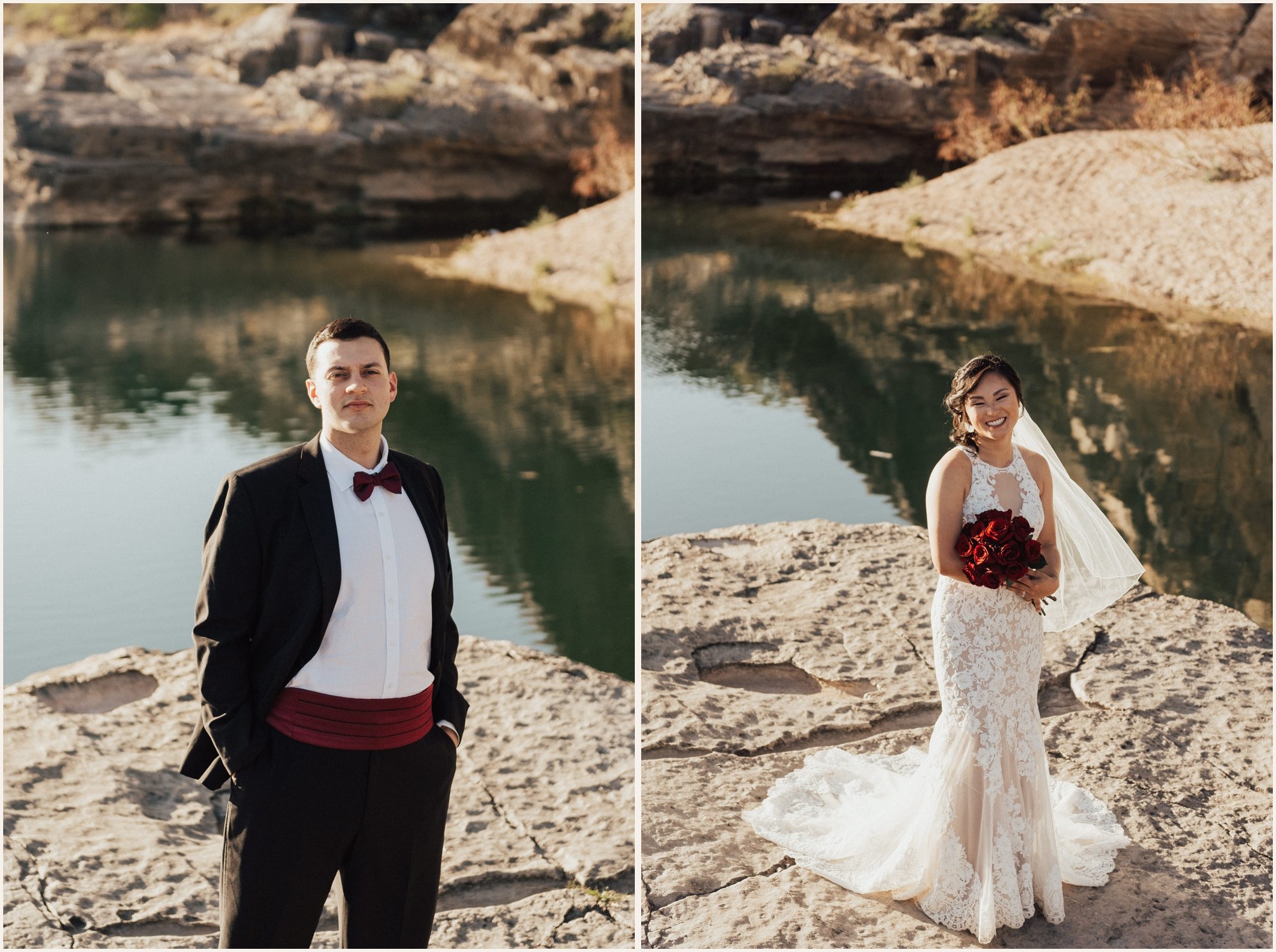 Wedding Portraits at Pedernales Falls State Park in Texas | Lauren Parr Photography | Austin Based Wedding Photographer