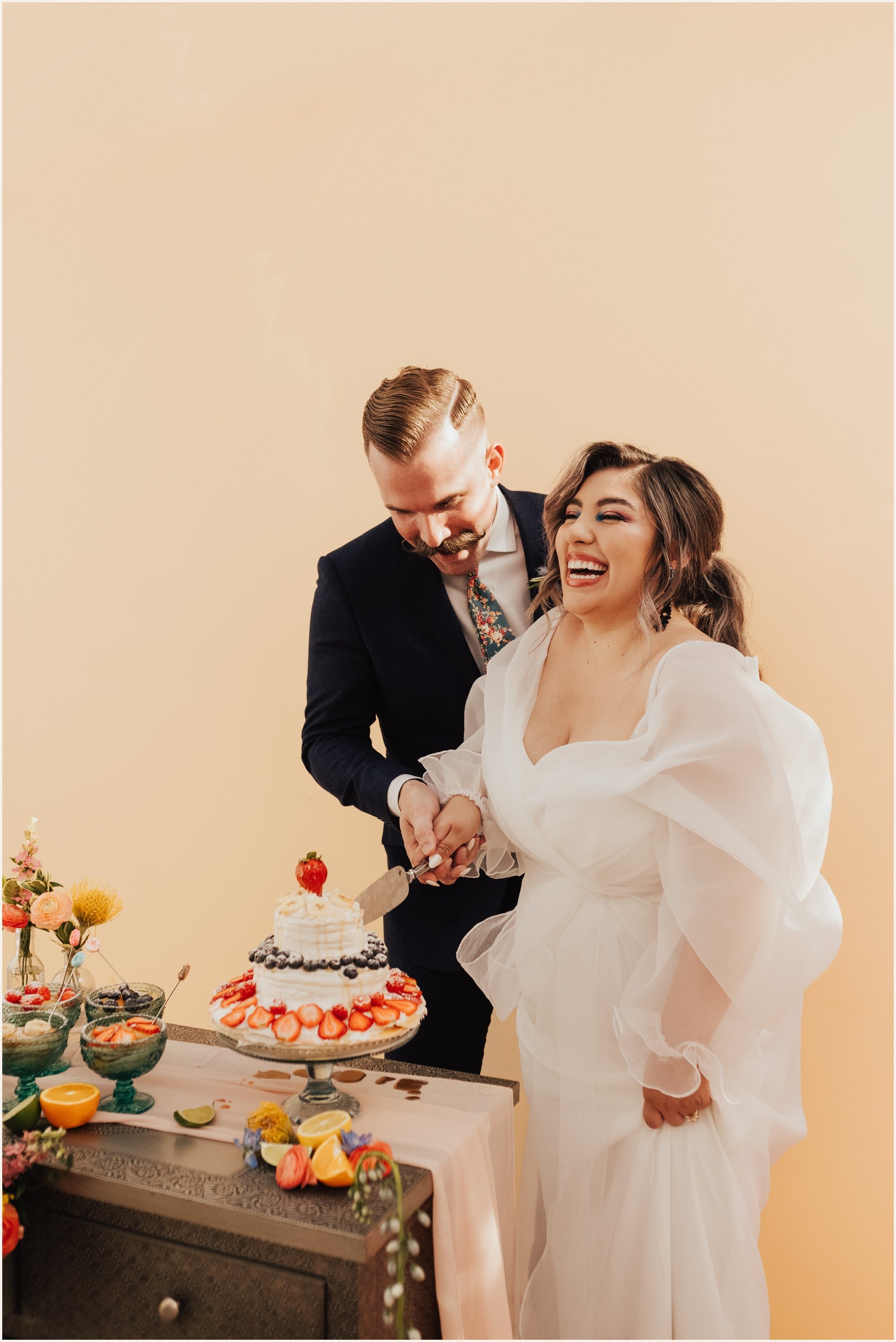 Couples Portraits at Colorful Wedding Styled Shoot | Lauren Parr Photography | Austin Based Wedding Photographer