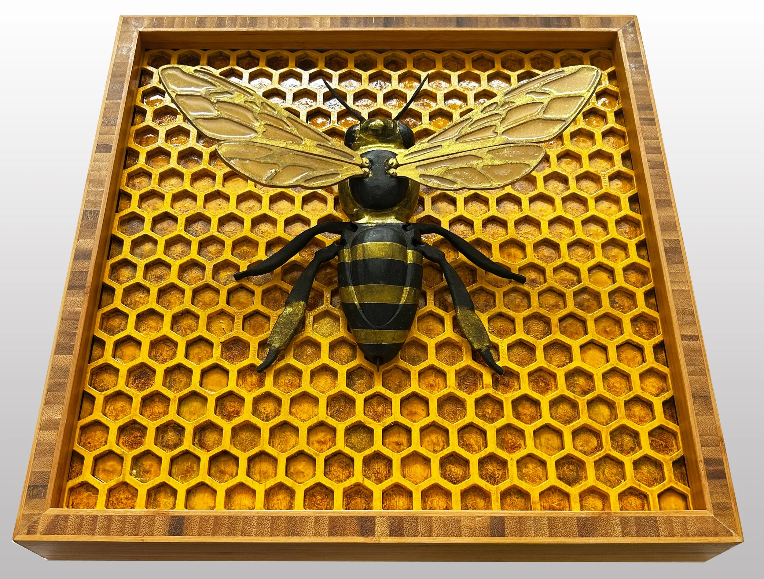  Observation of a Bee  
Oil on Woodwork - 16.5" x 16.5" 
$425.00