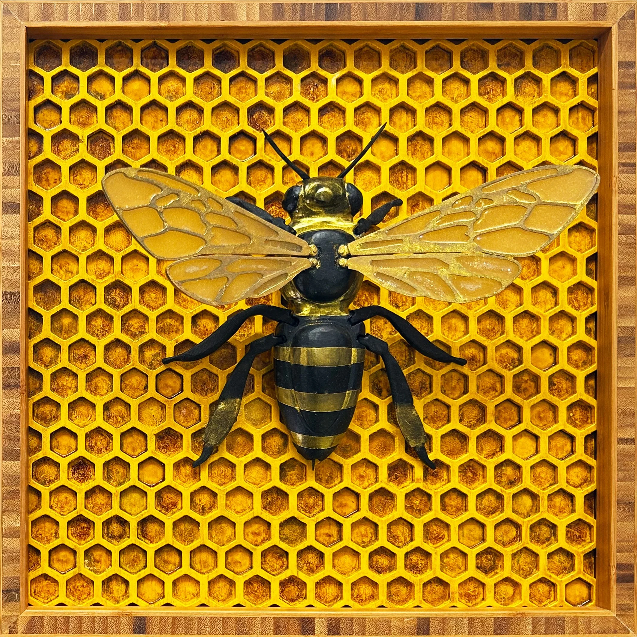  Observation of a Bee  
Oil on Woodwork - 16.5" x 16.5" 
$425.00